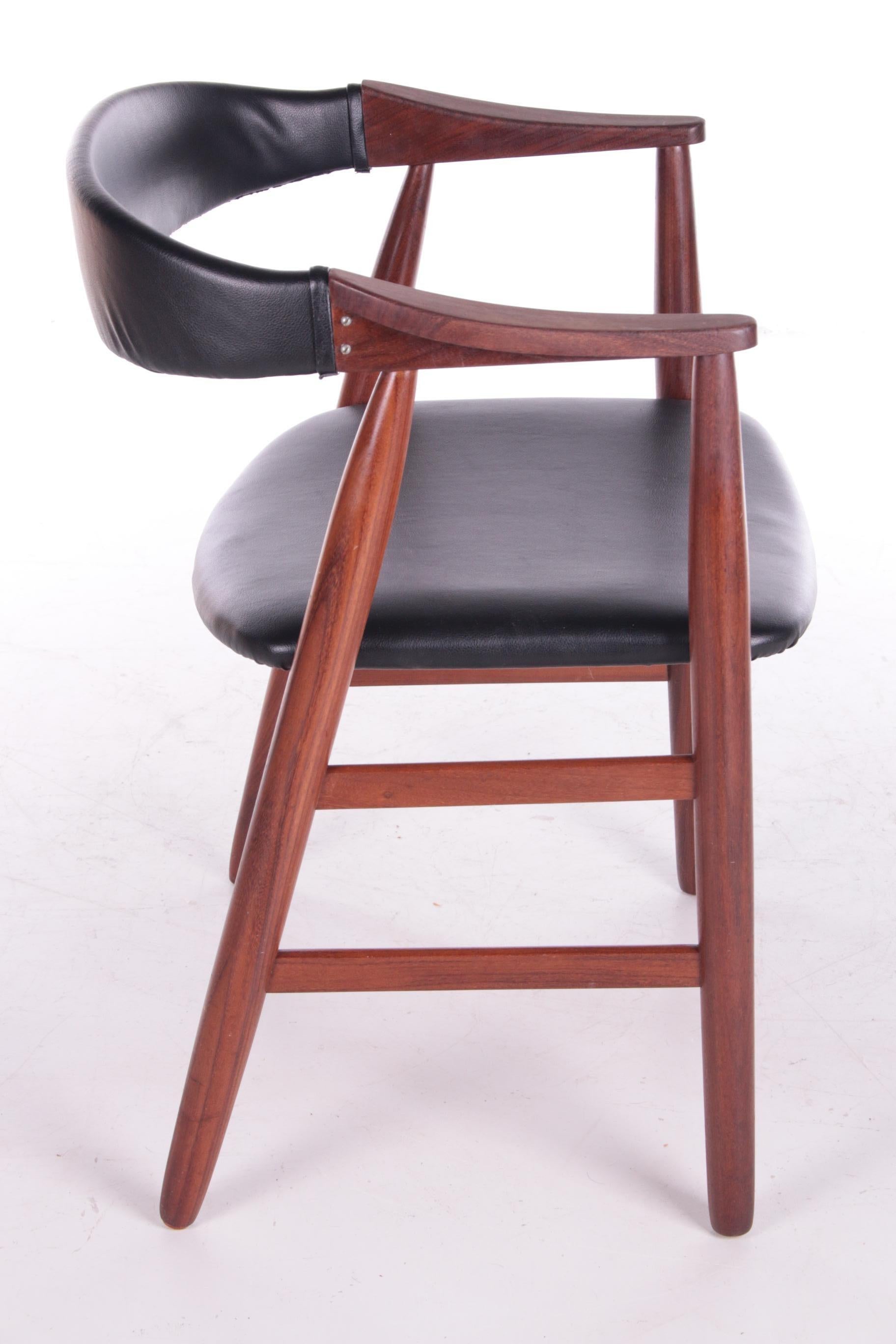 Leather Vintage Danish Design Office Chair from Farstrup, Denmark 1960