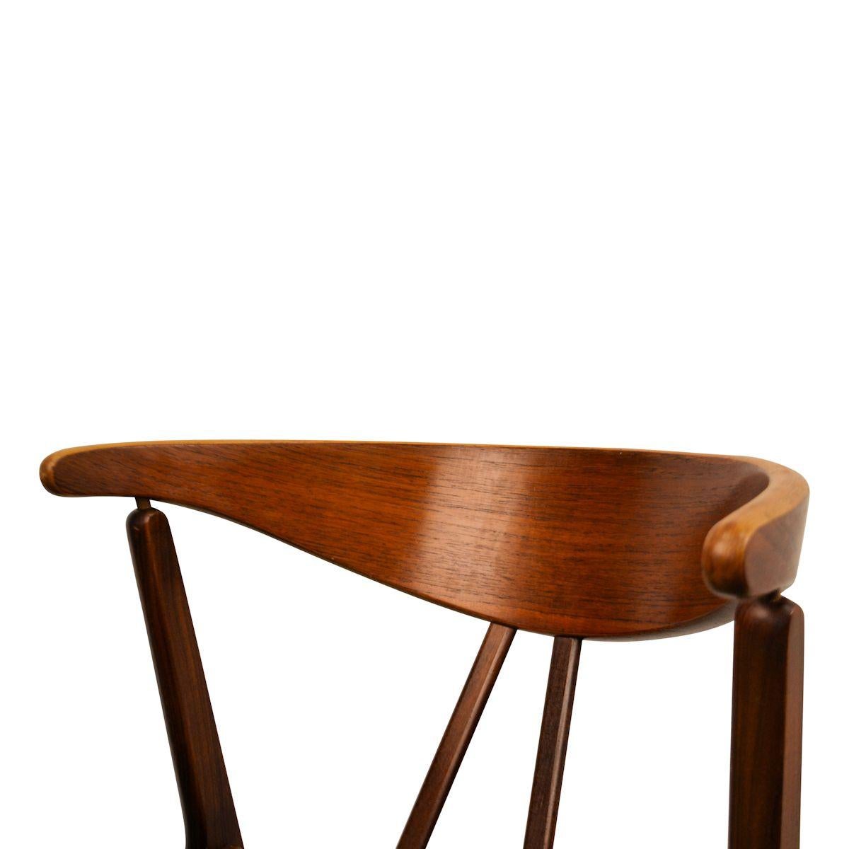 Vintage Danish Design Teak/Oak Dining Chairs, Set of 4 4