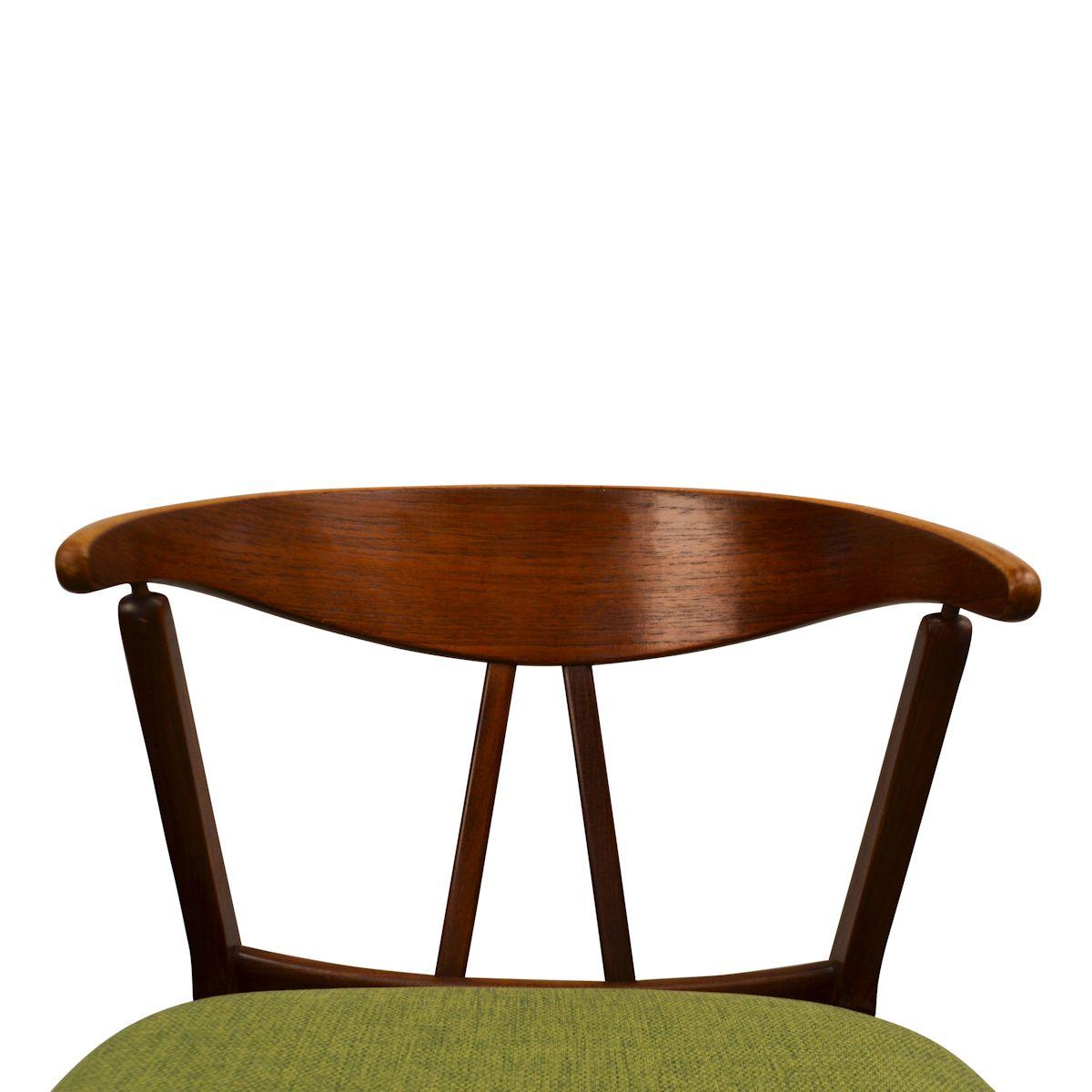 Vintage Danish Design Teak/Oak Dining Chairs, Set of 4 5