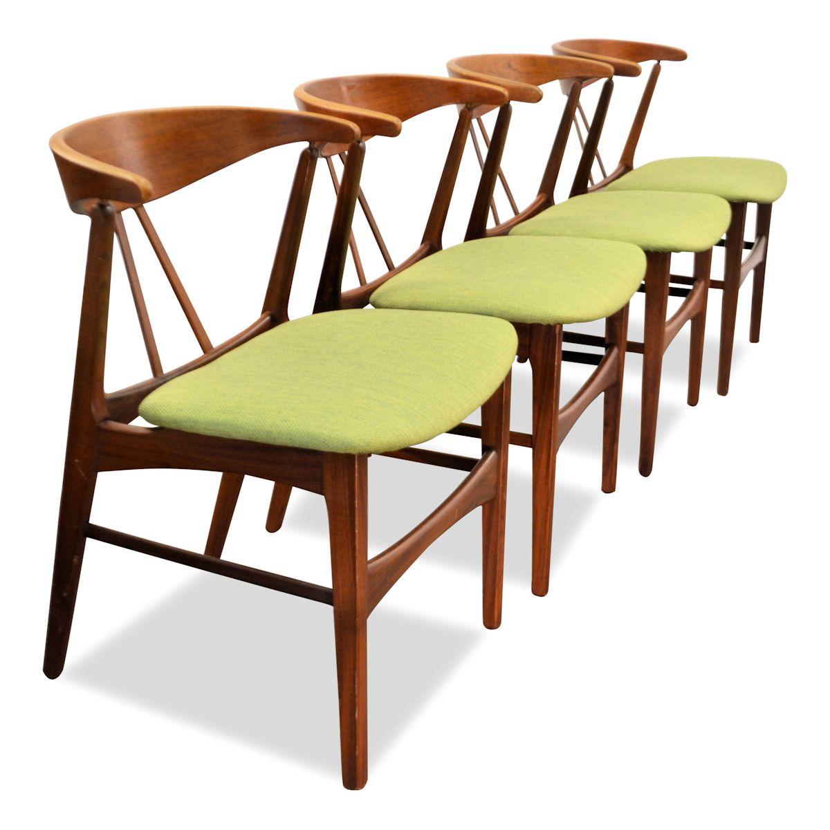Mid-Century Modern Vintage Danish Design Teak/Oak Dining Chairs, Set of 4