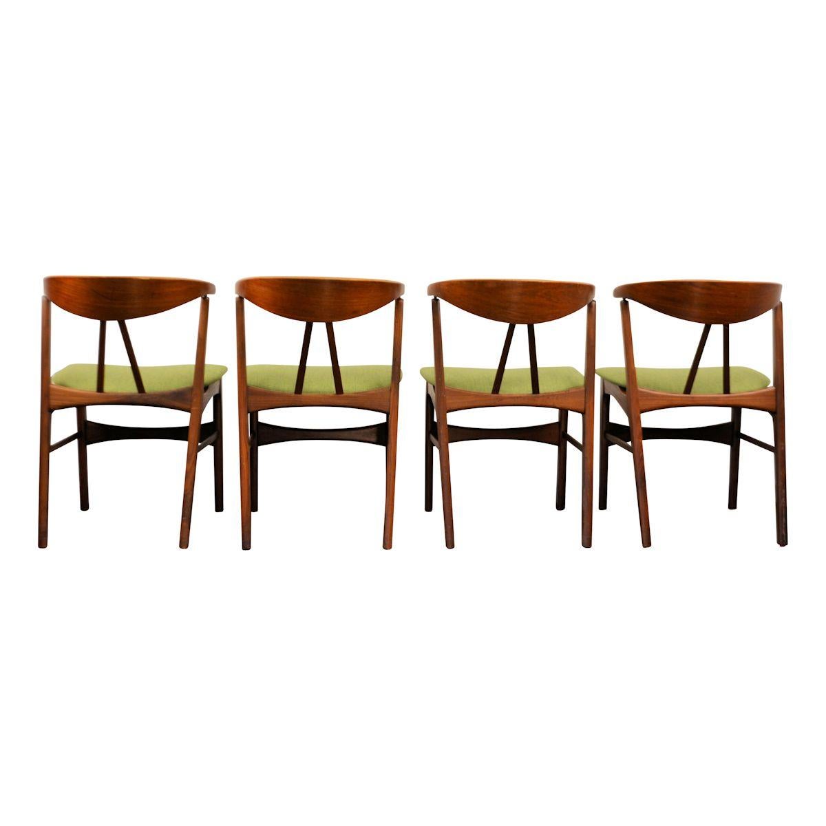 Vintage Danish Design Teak/Oak Dining Chairs, Set of 4 1