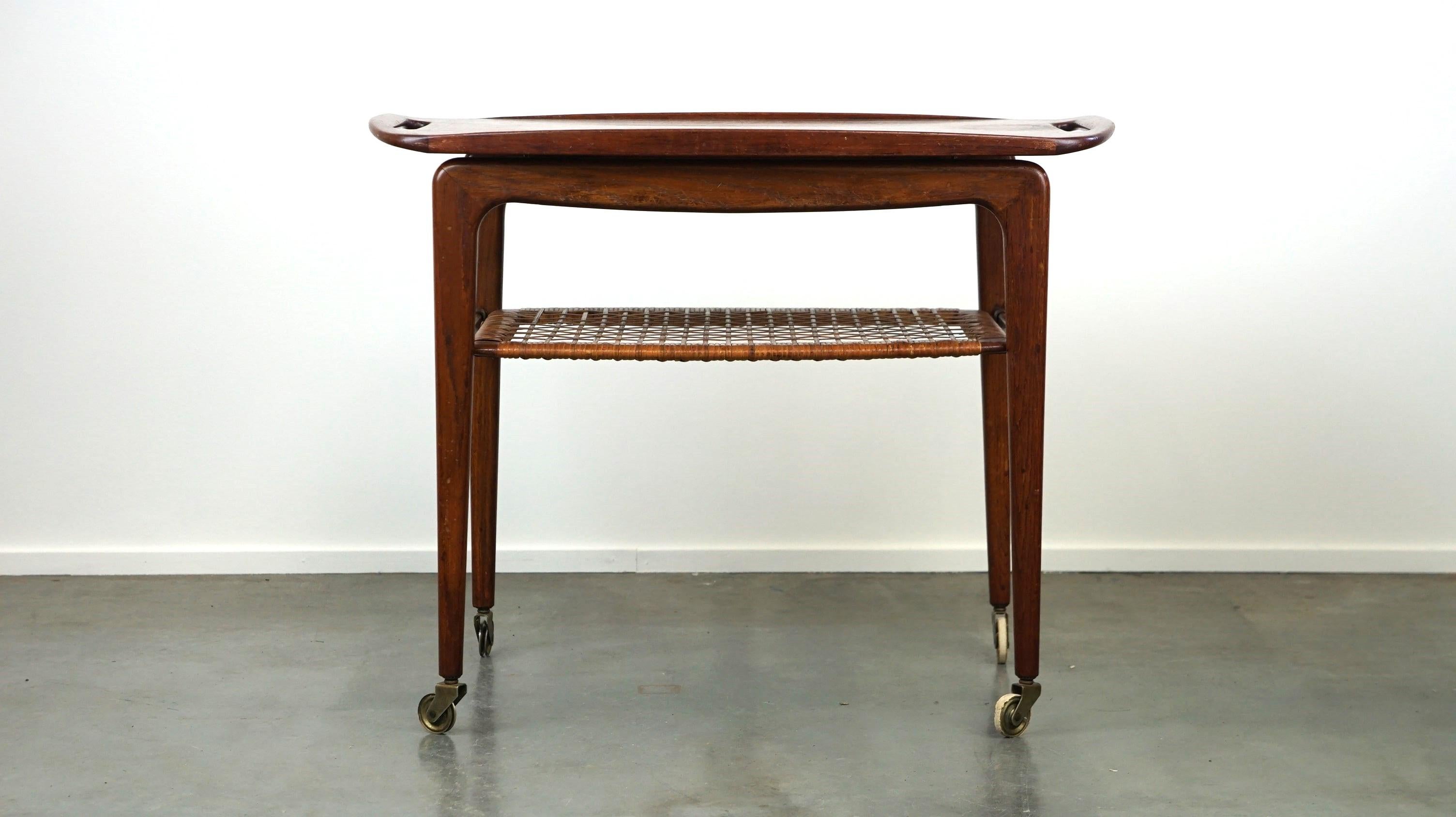 Vintage Danish design teakwood trolley. Poul Jensen for Selig. 1960s ...