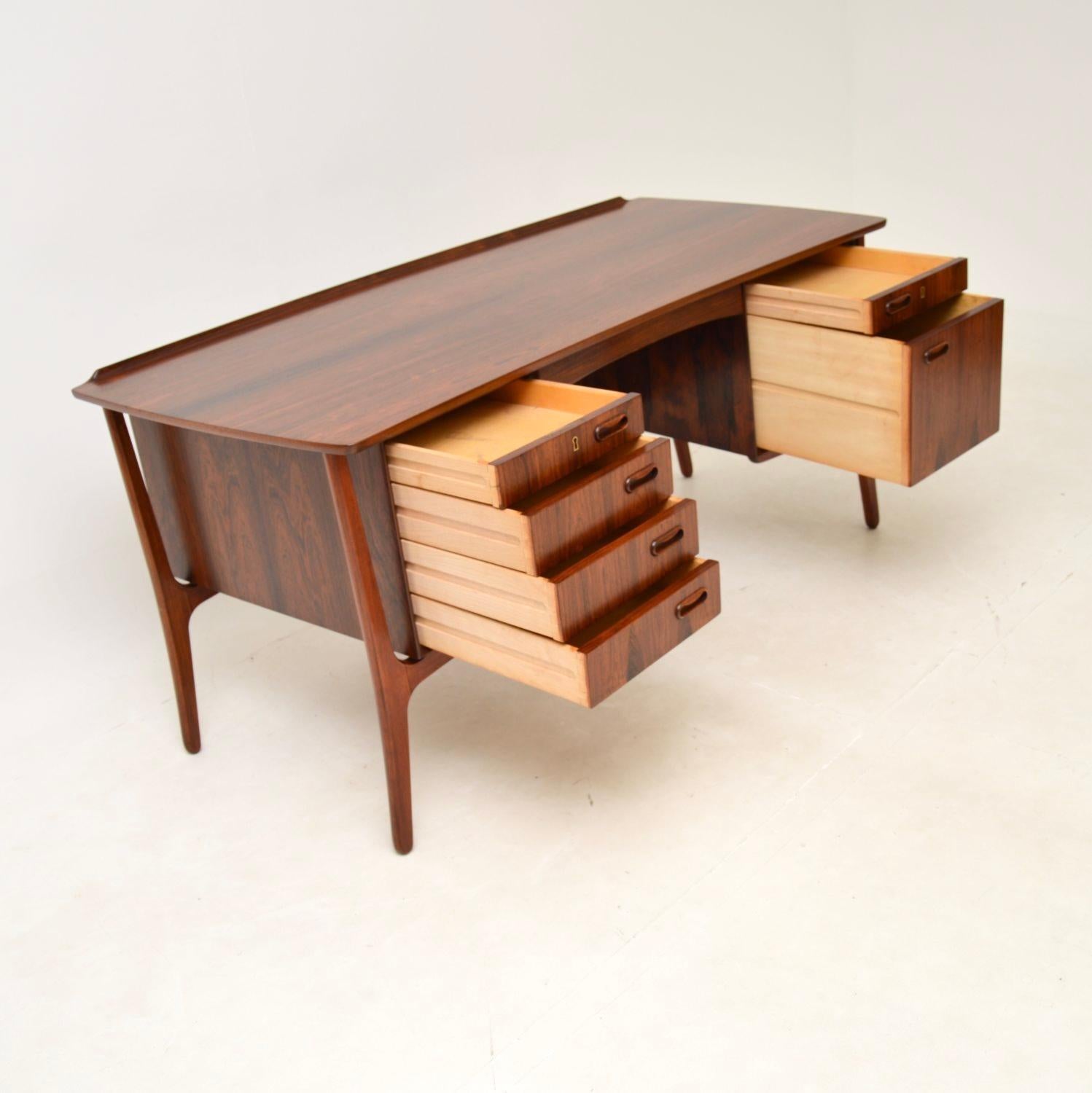 Mid-Century Modern Vintage Danish Desk by Svend Aage Madsen for HP Hansen