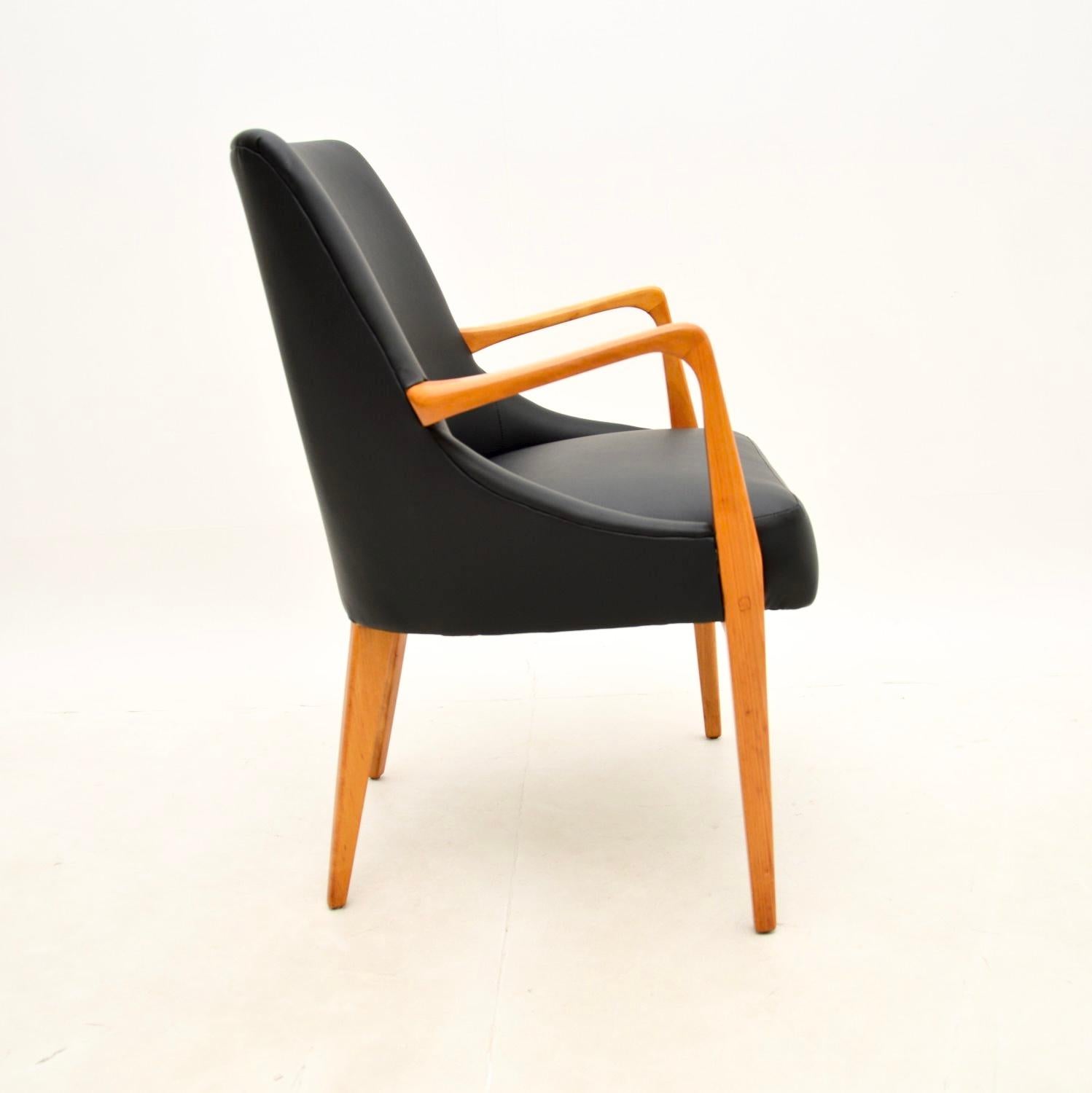 Mid-Century Modern Vintage Danish Desk Chair / Armchair For Sale