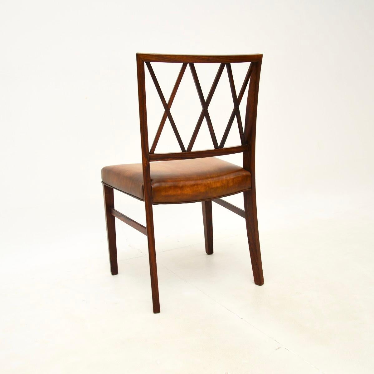 Mid-20th Century Vintage Danish Desk Chair by Ole Wanscher For Sale