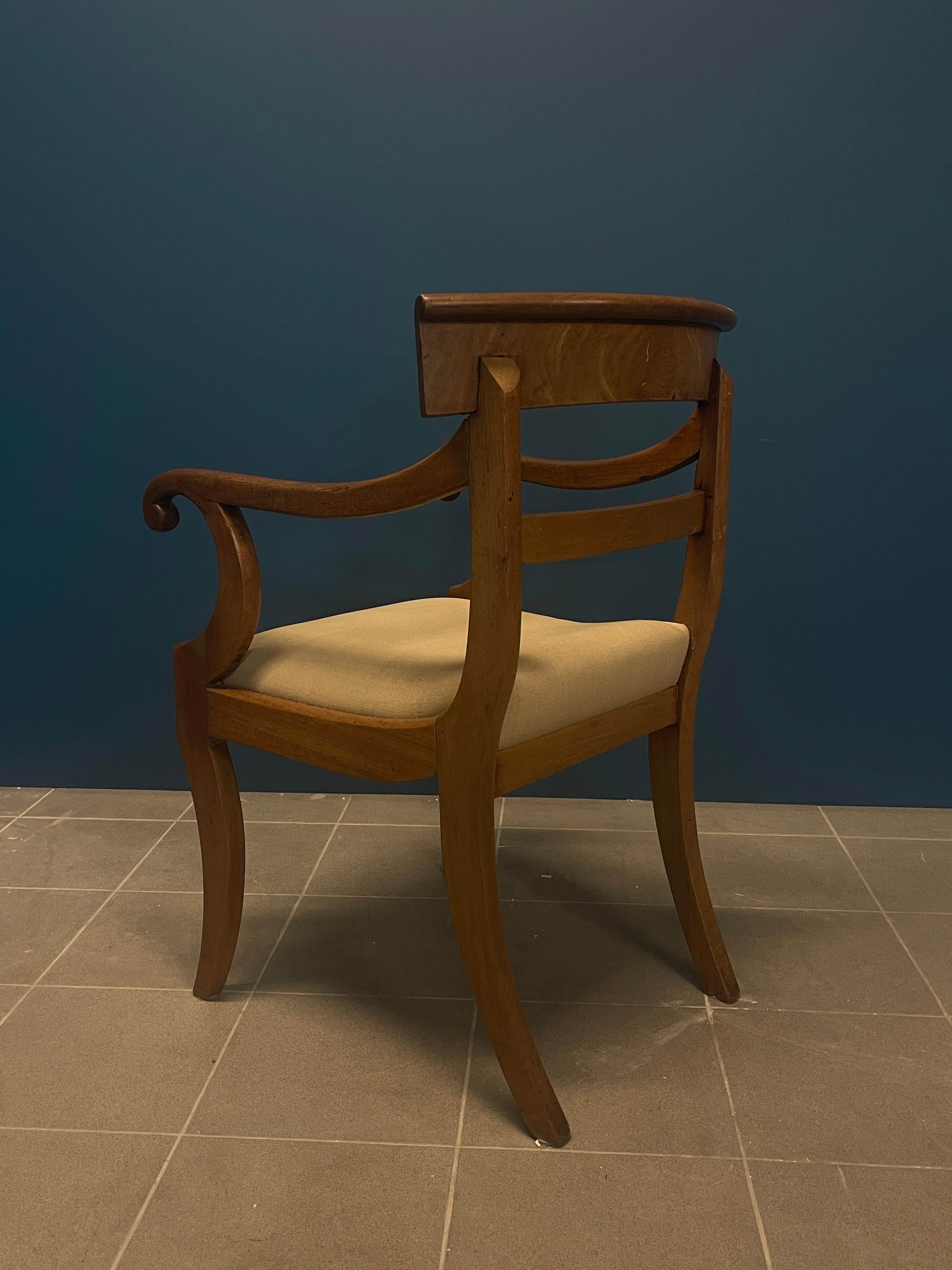 Silla de escritorio danesa vintage Tela en venta