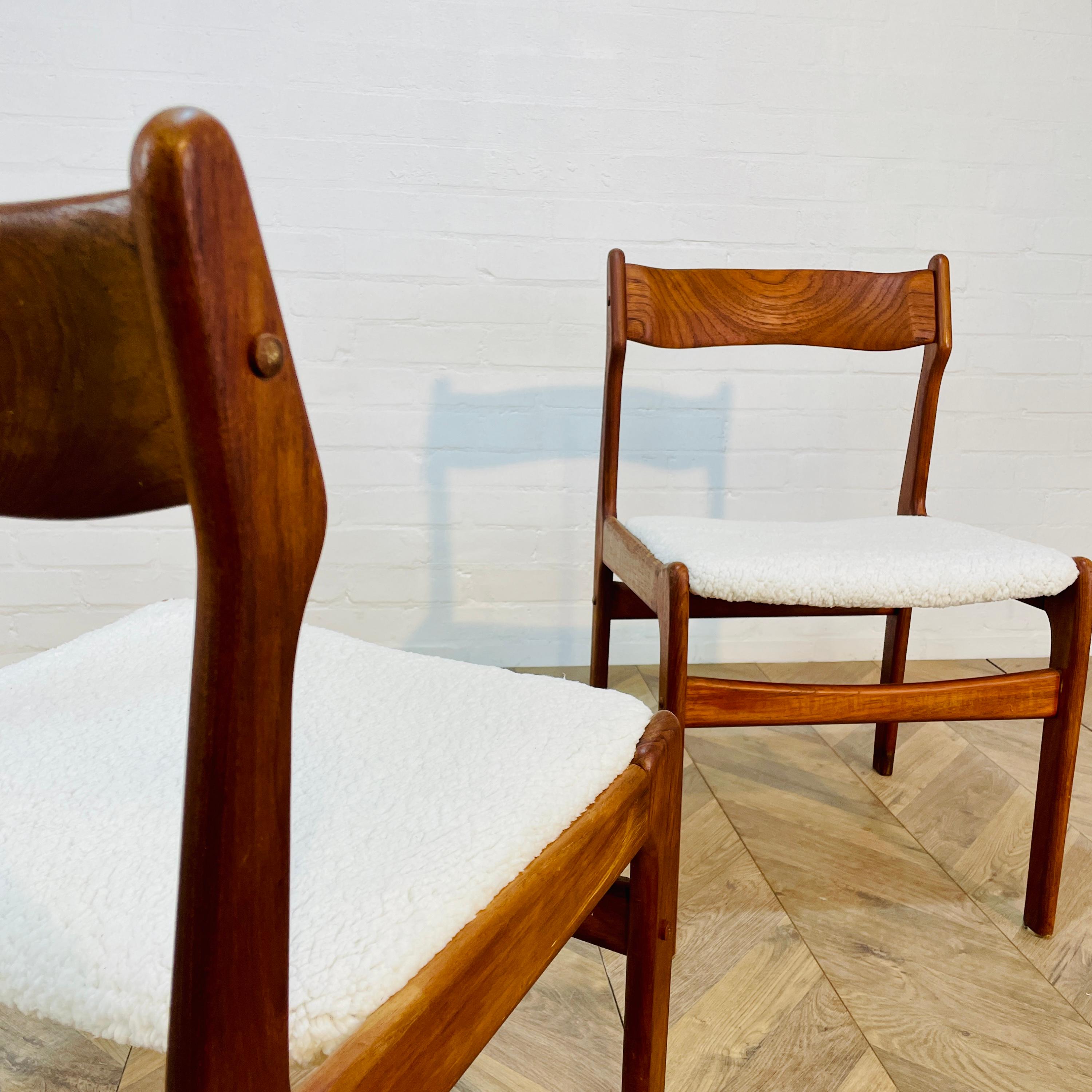 Vintage Danish Dining Chairs, After Erik Buch, 1970s, Set of 2 4