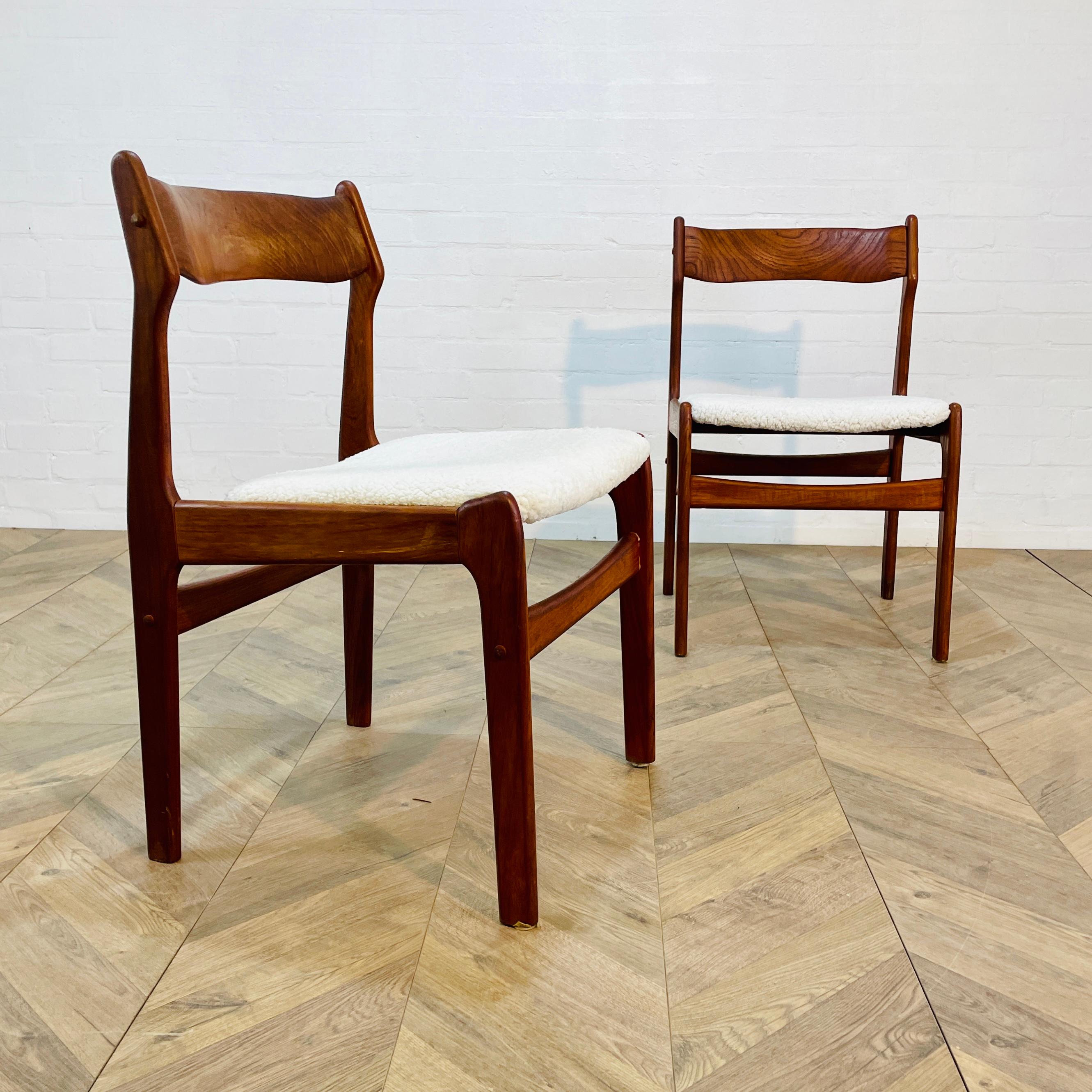 Vintage Danish Dining Chairs, After Erik Buch, 1970s, Set of 2 5
