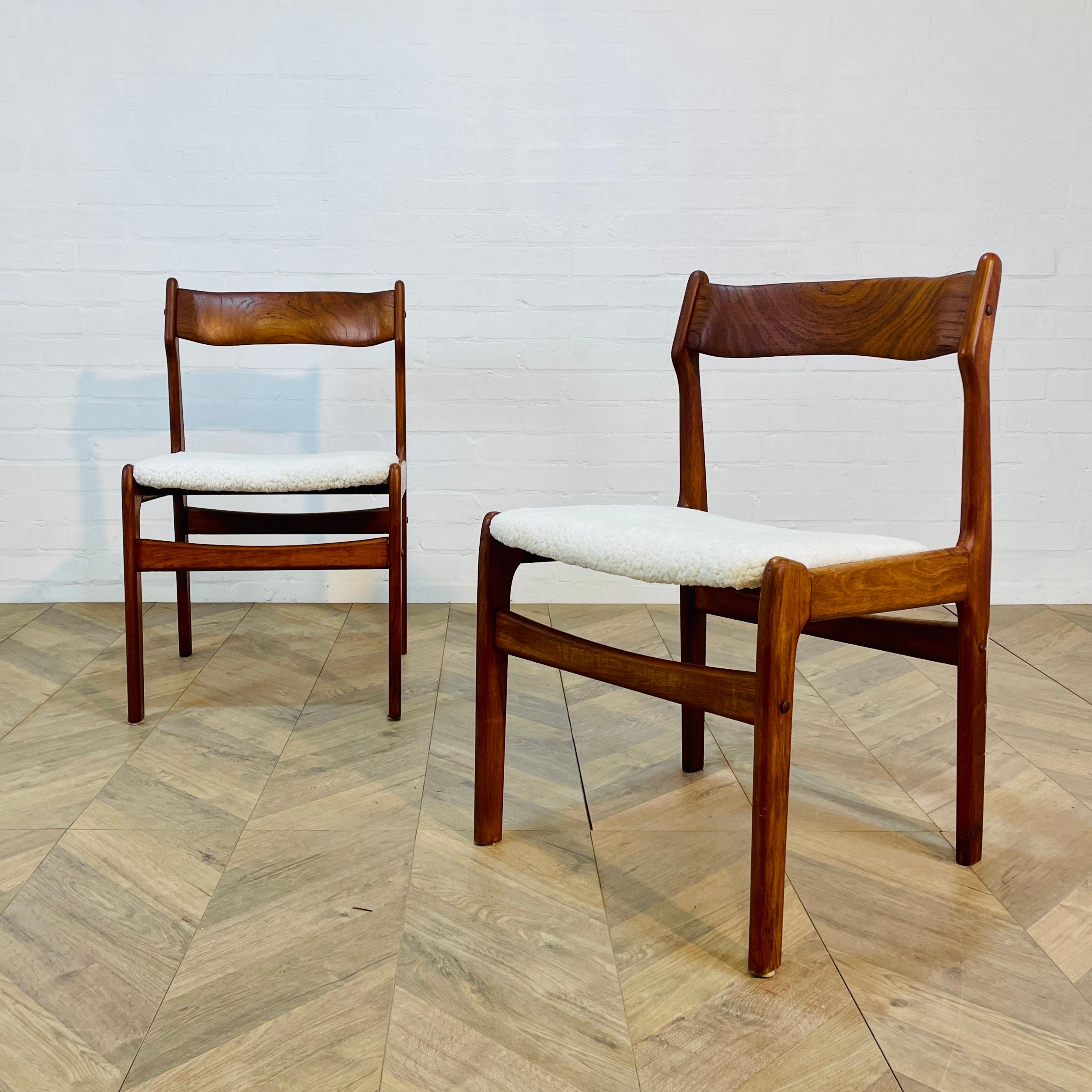 Vintage Danish Dining Chairs, After Erik Buch, 1970s, Set of 2 6