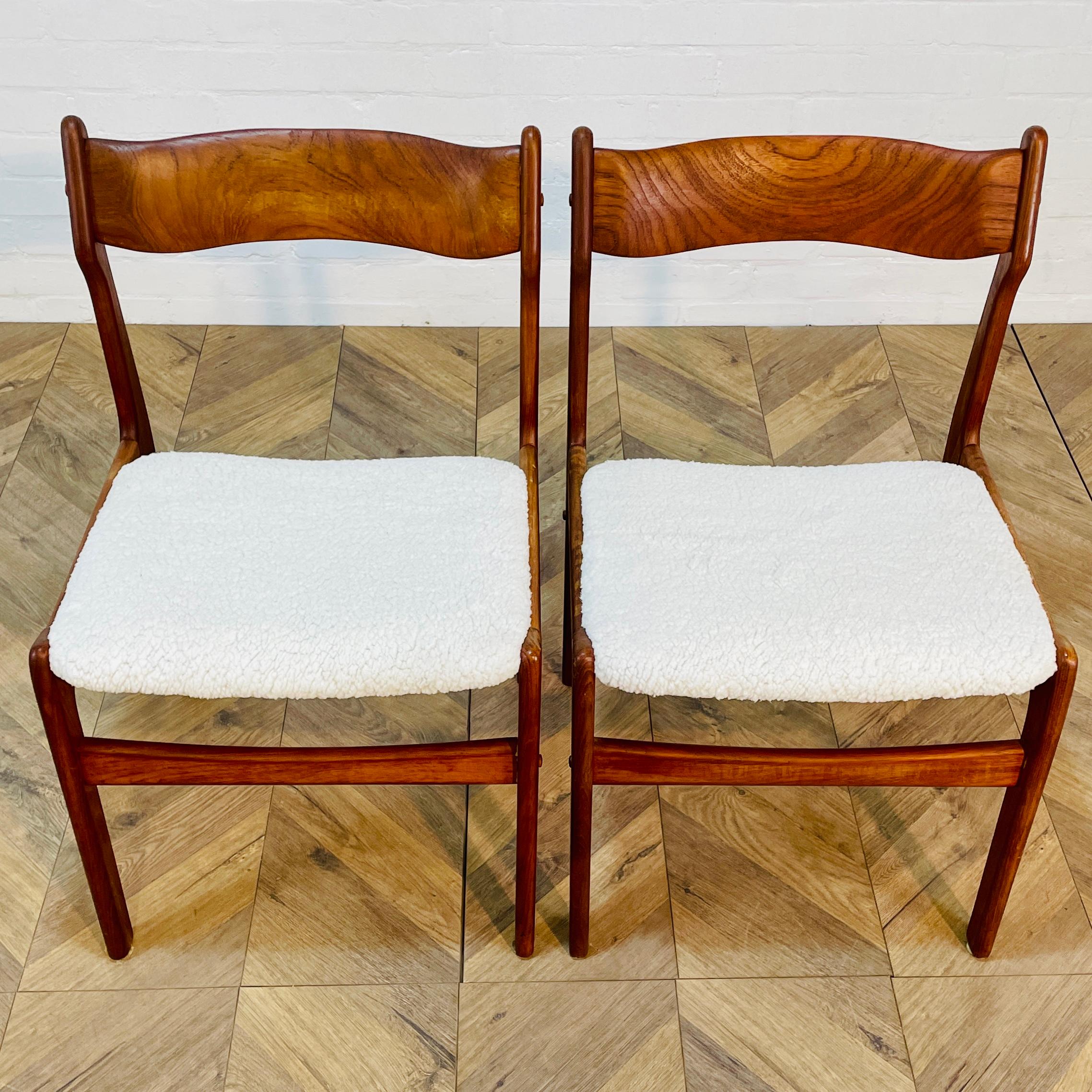 Vintage Danish Dining Chairs, After Erik Buch, 1970s, Set of 2 7