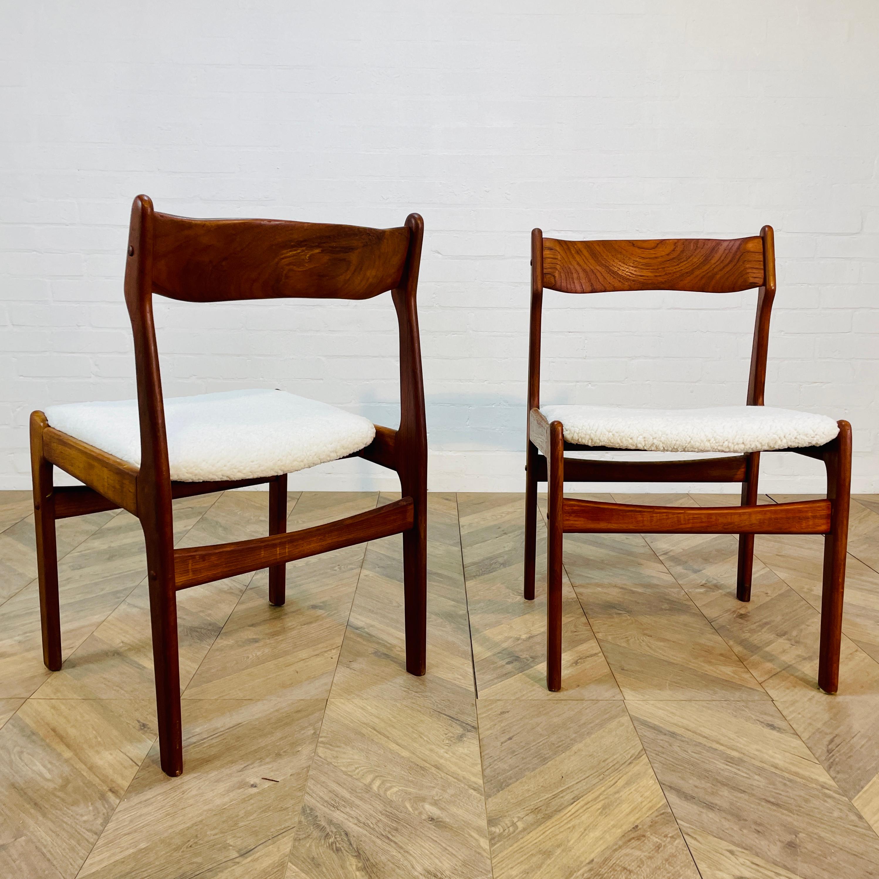 Late 20th Century Vintage Danish Dining Chairs, After Erik Buch, 1970s, Set of 2