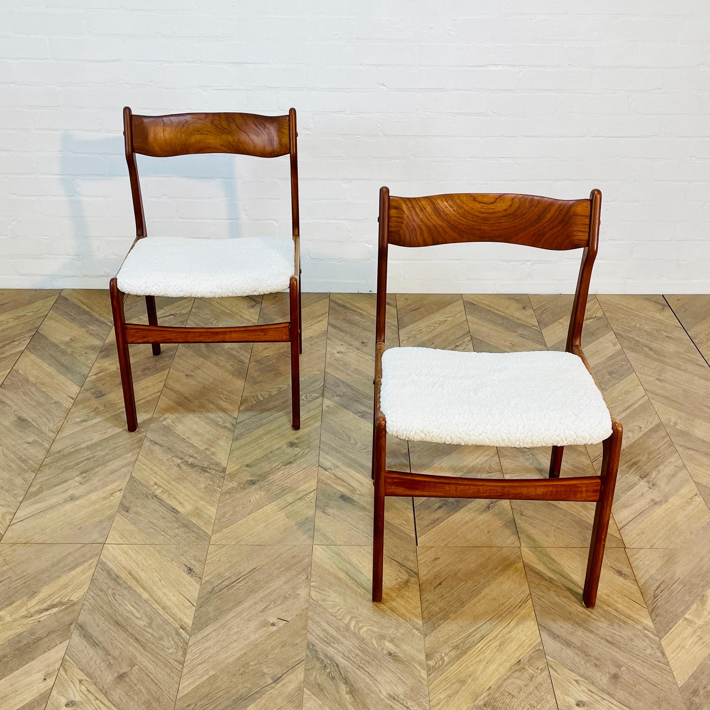 Vintage Danish Dining Chairs, After Erik Buch, 1970s, Set of 2 2