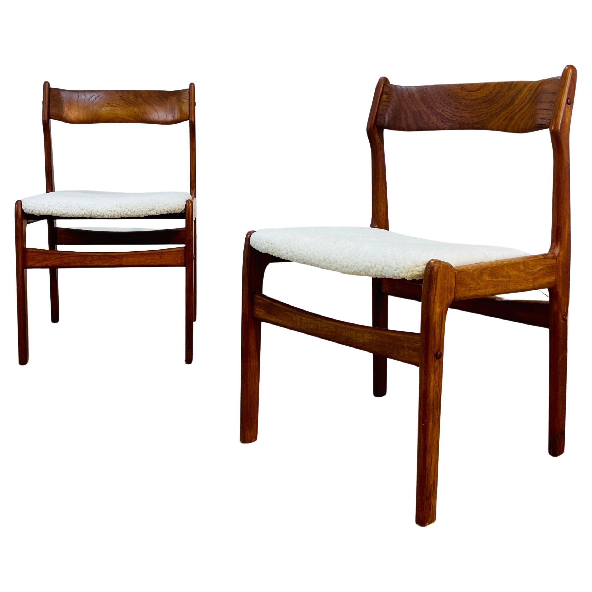 Vintage Danish Dining Chairs, After Erik Buch, 1970s, Set of 2