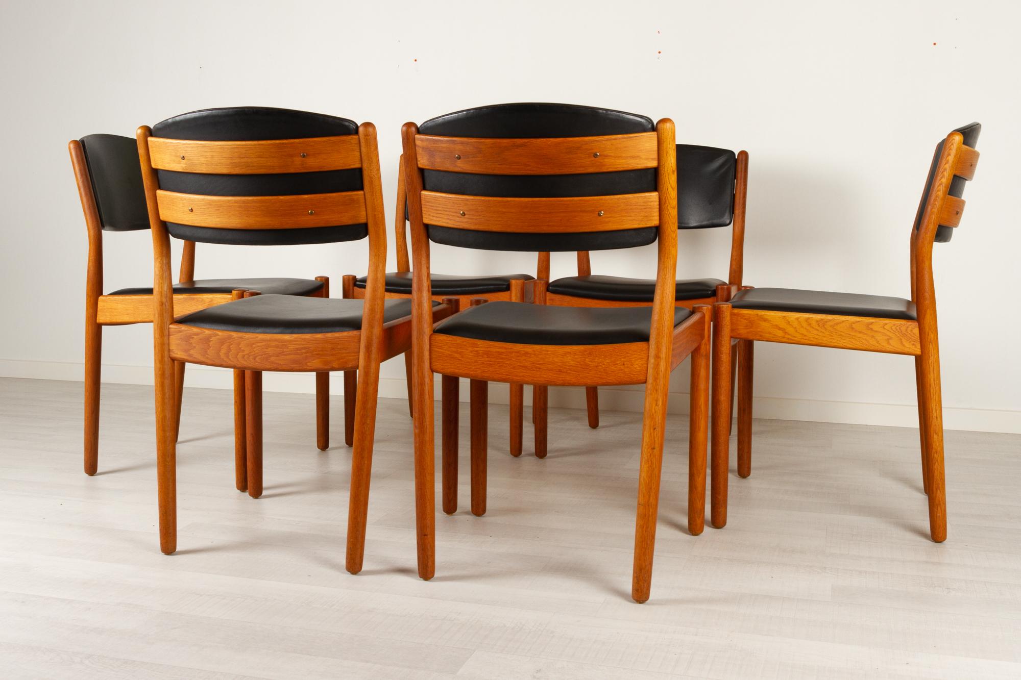 Vintage Danish Dining Chairs by Poul Volther for FDB Møbler, 1960s, Set of 6 8