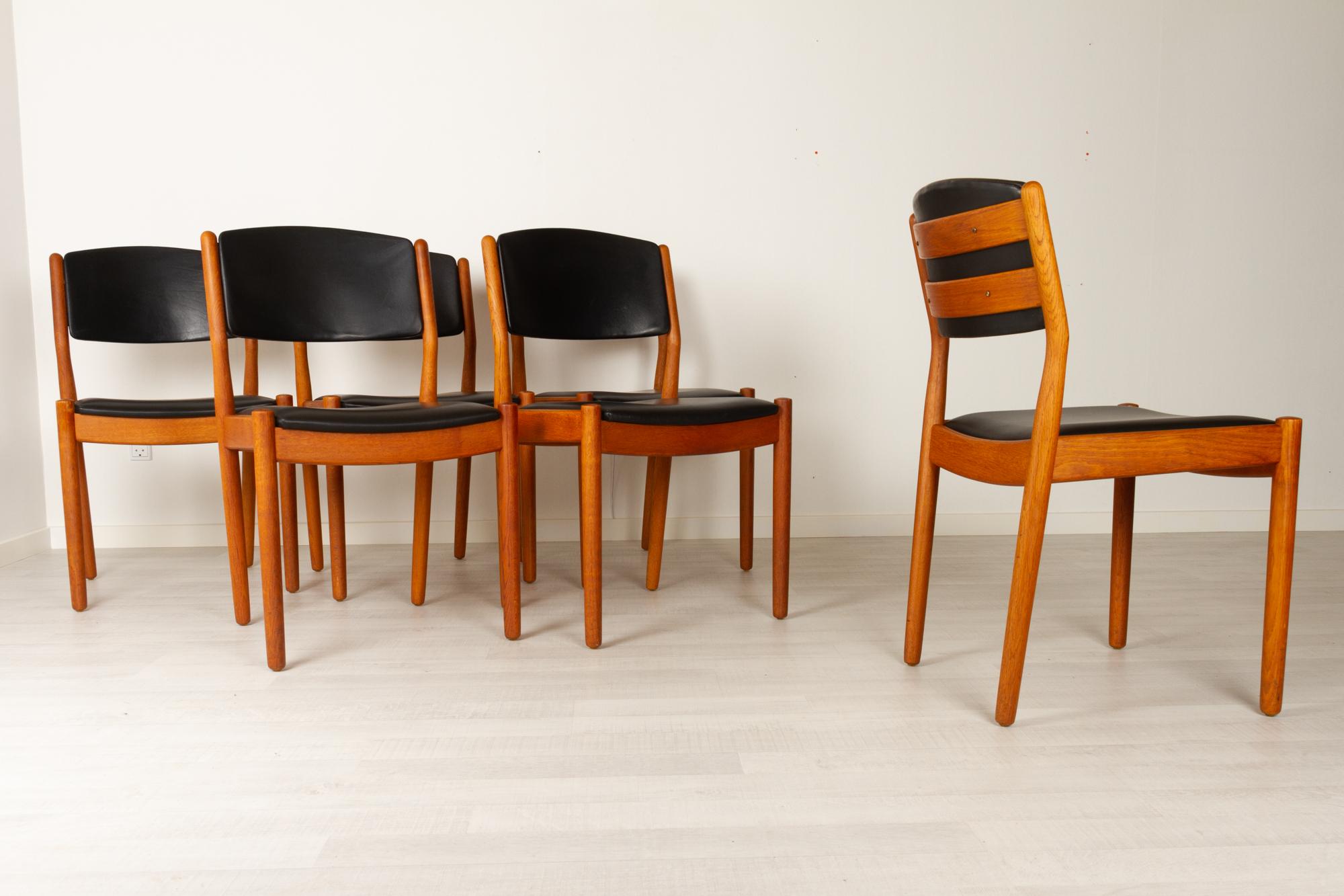 Vintage Danish Dining Chairs by Poul Volther for FDB Møbler, 1960s, Set of 6 10