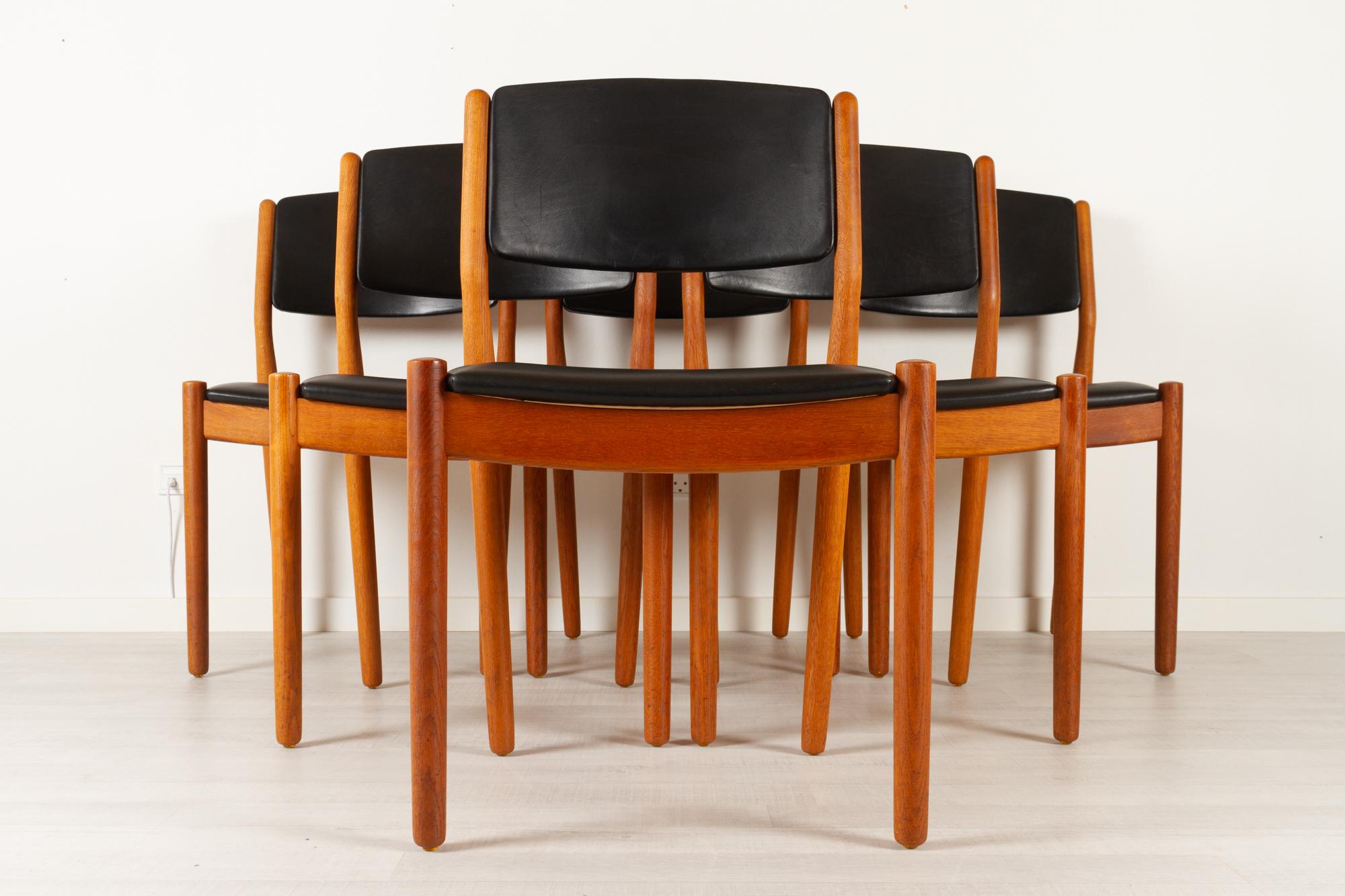 Mid-20th Century Vintage Danish Dining Chairs by Poul Volther for FDB Møbler, 1960s, Set of 6