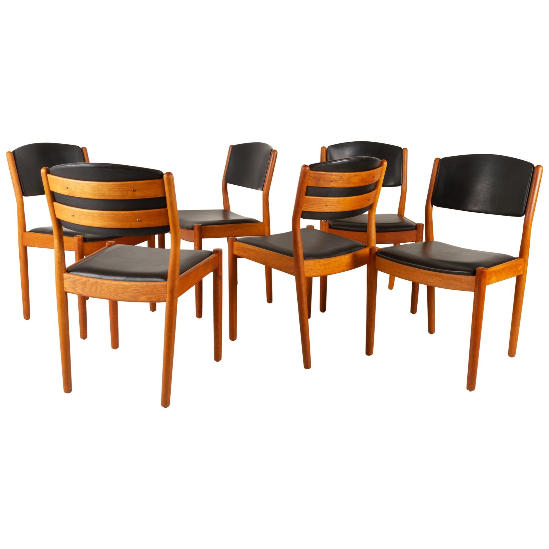 Vintage Danish Dining Chairs by Poul Volther for FDB Møbler, 1960s, Set of 6