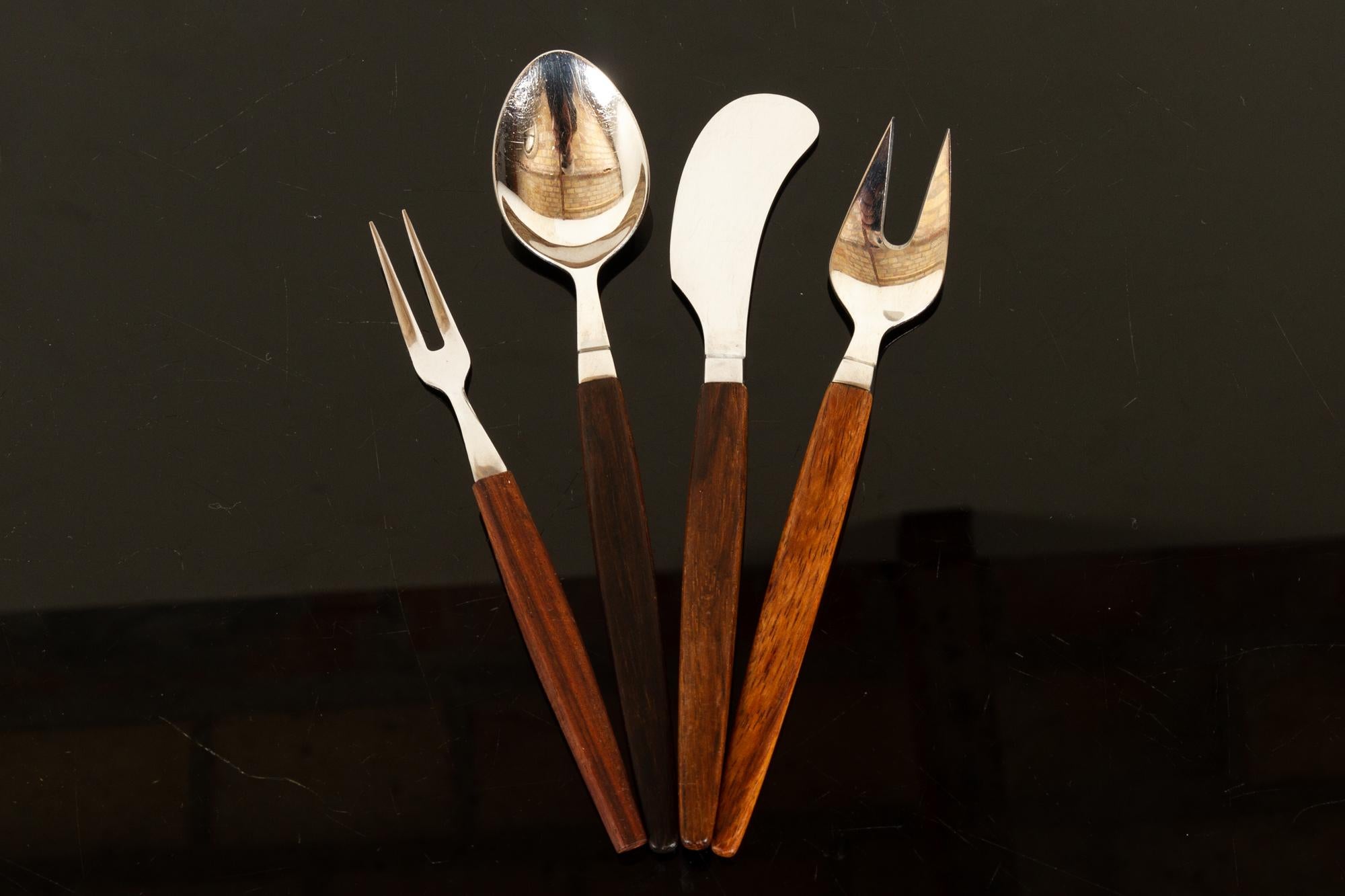 Cubiertos daneses vintage Eton de Henning Nørgaard para Raadvad, años 60, set de 79 en venta 10