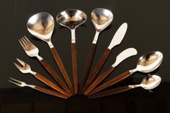 Vintage Danish Eton Cutlery by Henning Nørgaard for Raadvad, 1960s, Set of 79