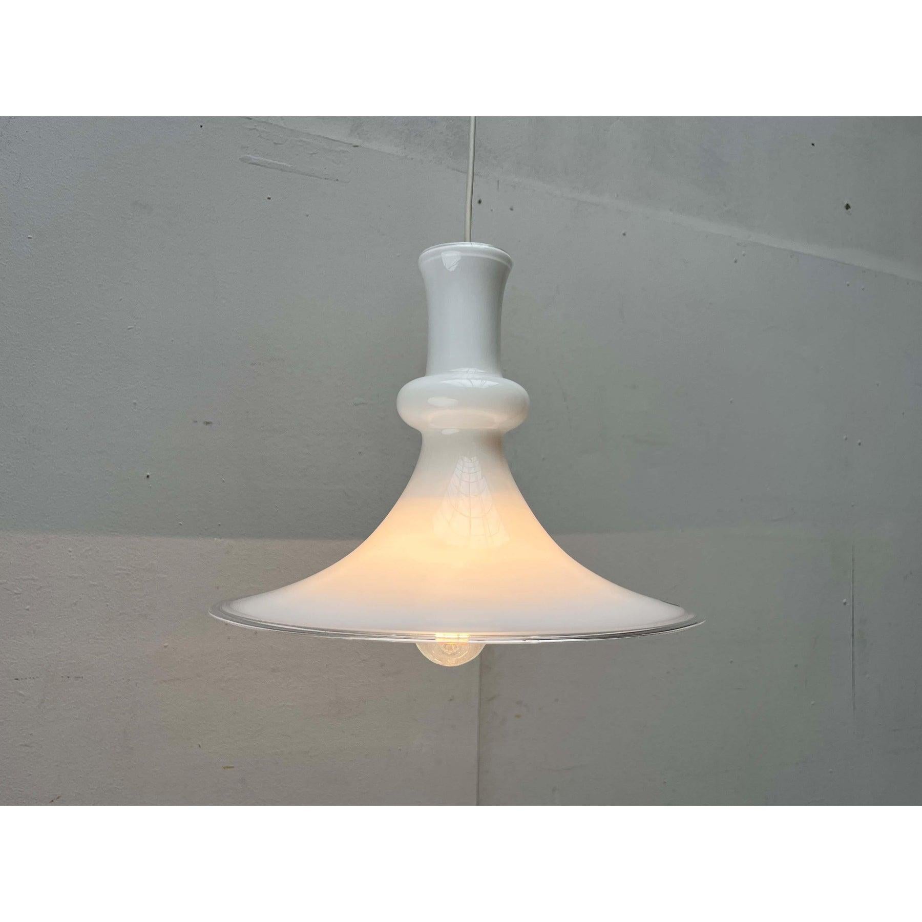Vintage Dänische Etude Glas Pendelleuchte von Michael Bang für Royal Copenhagen im Angebot 9
