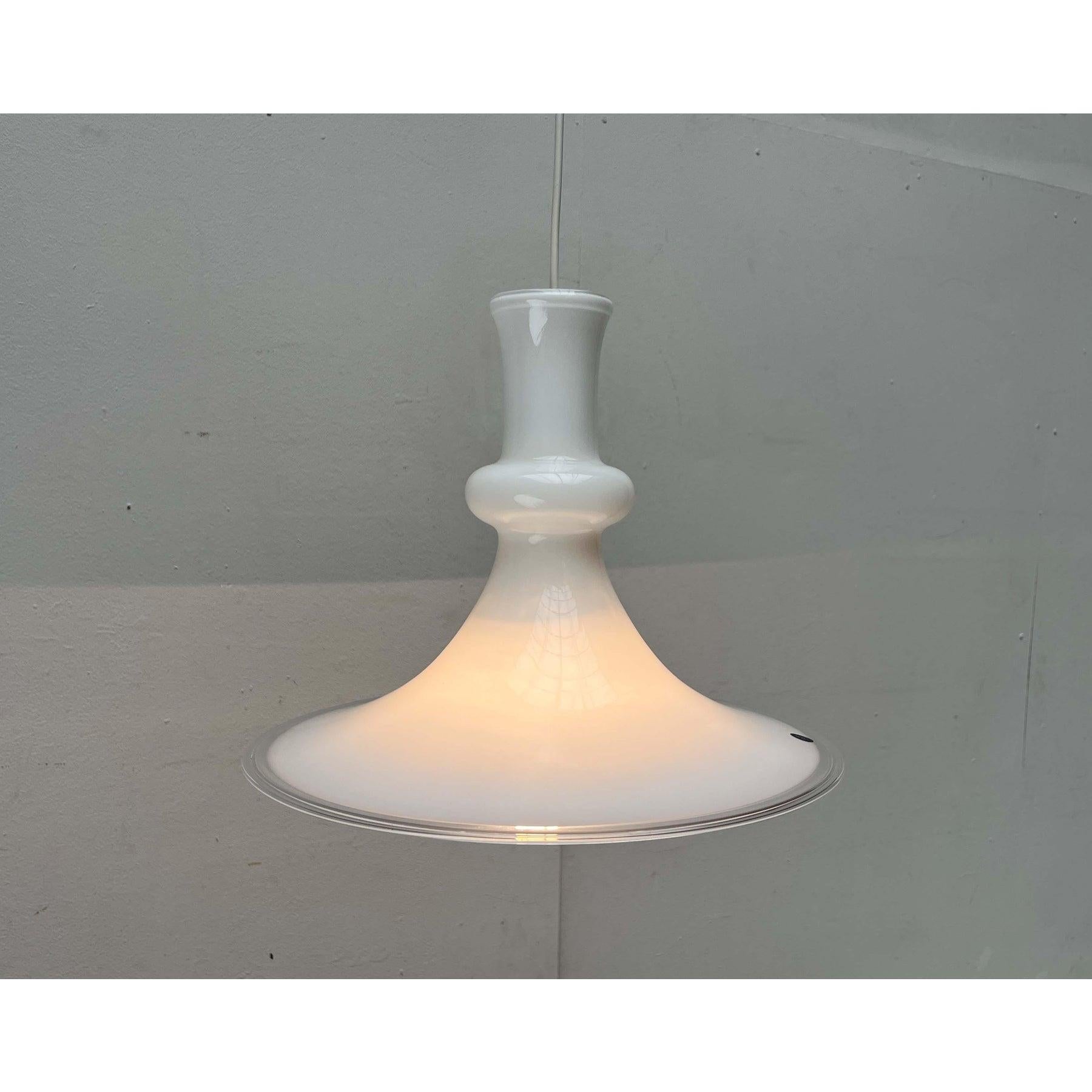 Vintage Dänische Etude Glas Pendelleuchte von Michael Bang für Royal Copenhagen im Angebot 13