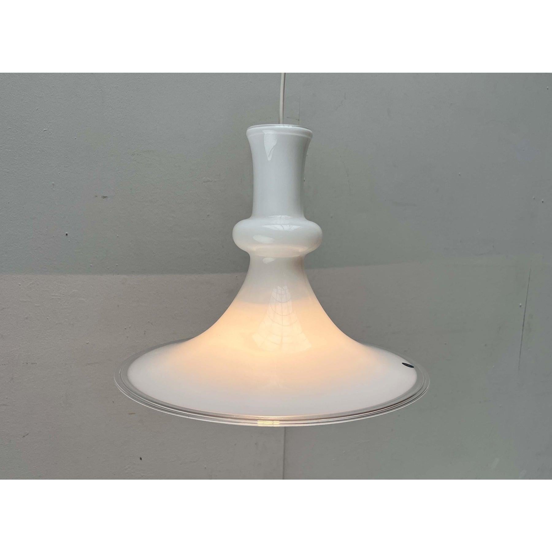 Vintage Dänische Etude Glas Pendelleuchte von Michael Bang für Royal Copenhagen im Zustand „Gut“ im Angebot in Hamburg, DE