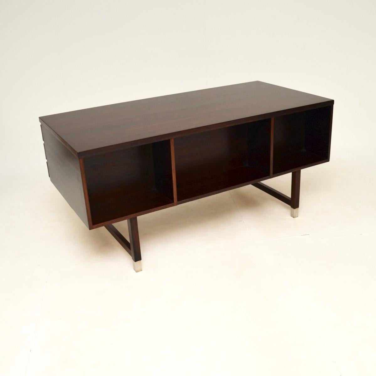 Aluminum Vintage Danish Executive Desk Model EP401 by Ejgil Petersen Mobelfabrik
