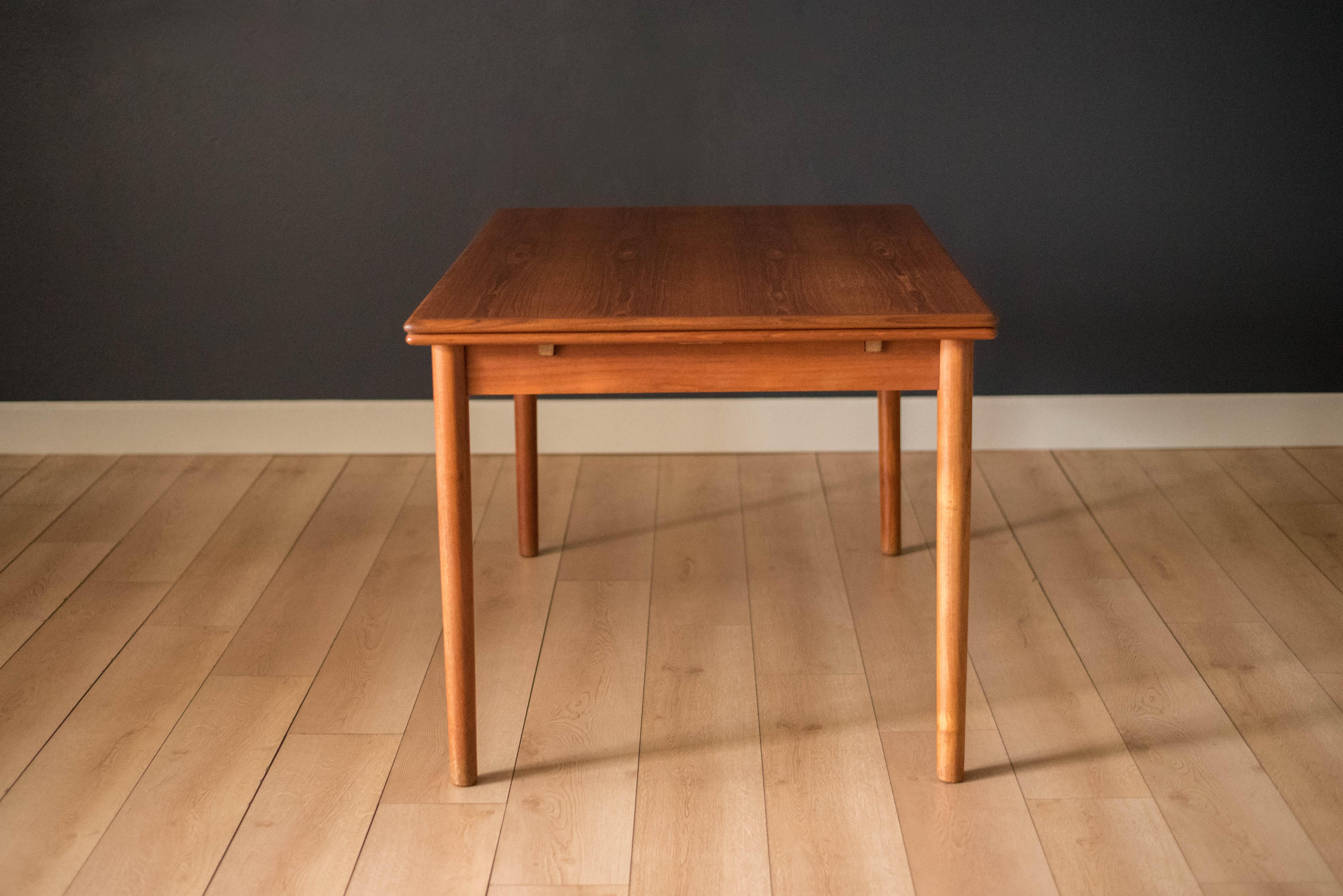 Vintage Danish Expandable Teak Dining Table 4