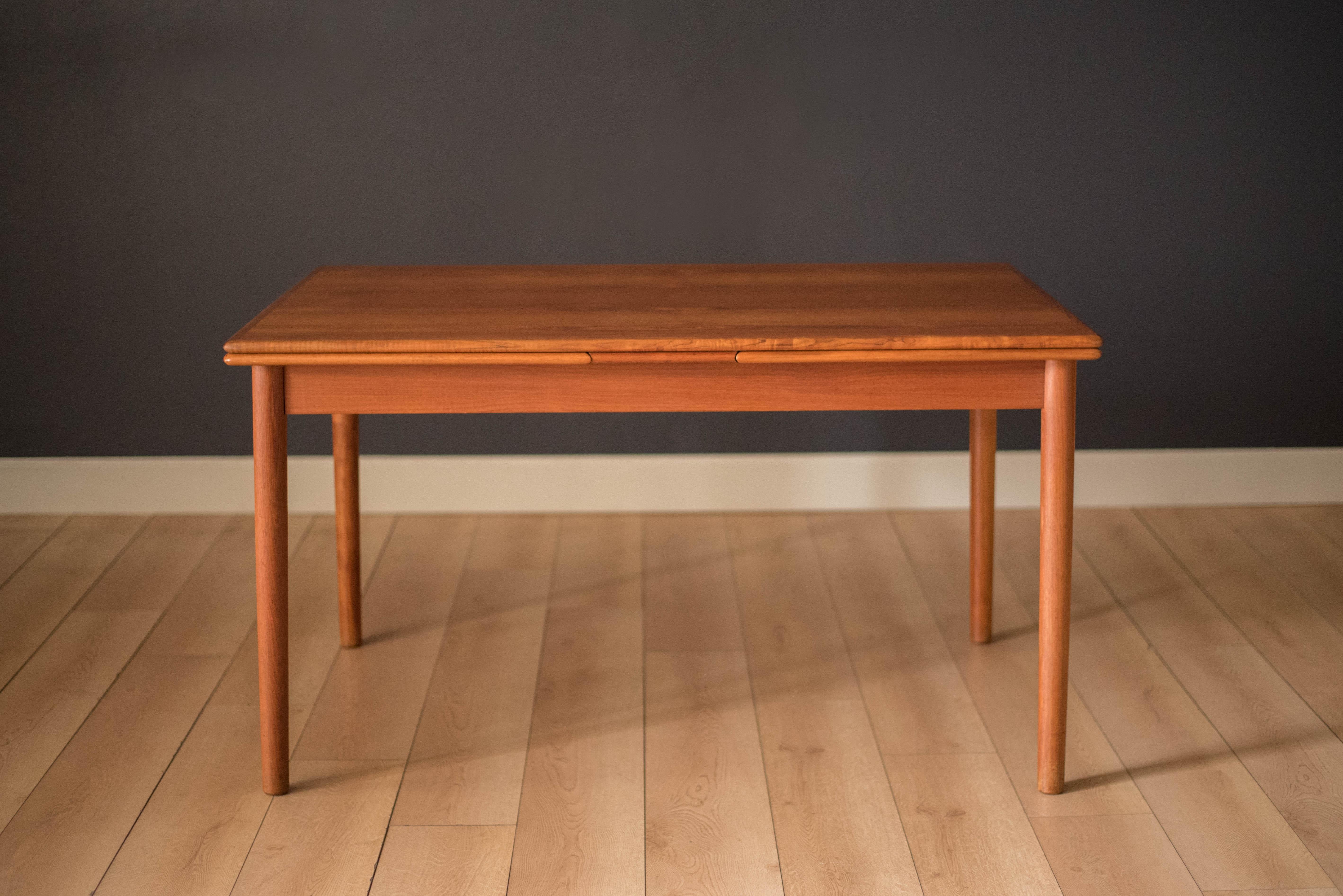Scandinavian Modern Vintage Danish Expandable Teak Dining Table