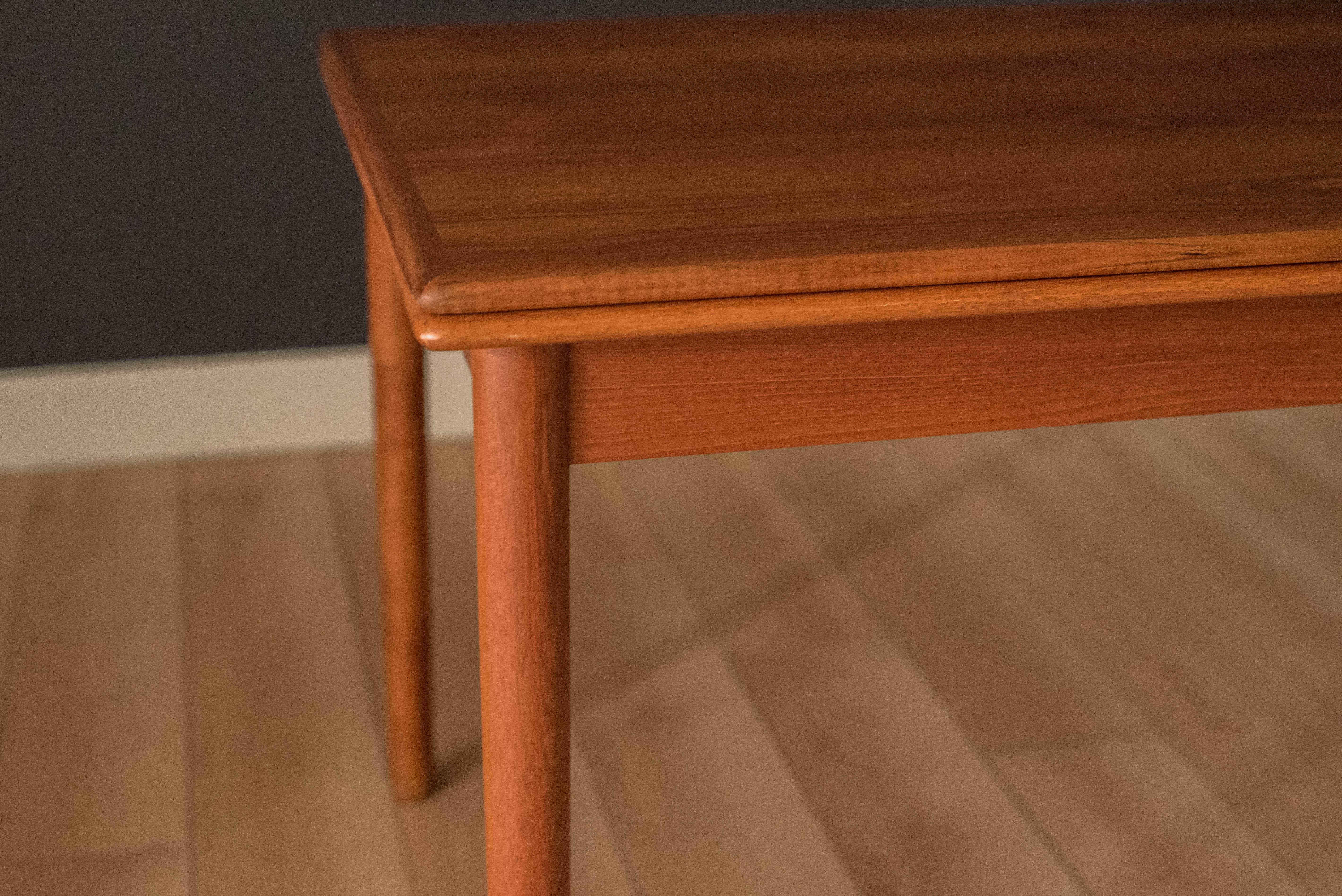 Mid-20th Century Vintage Danish Expandable Teak Dining Table