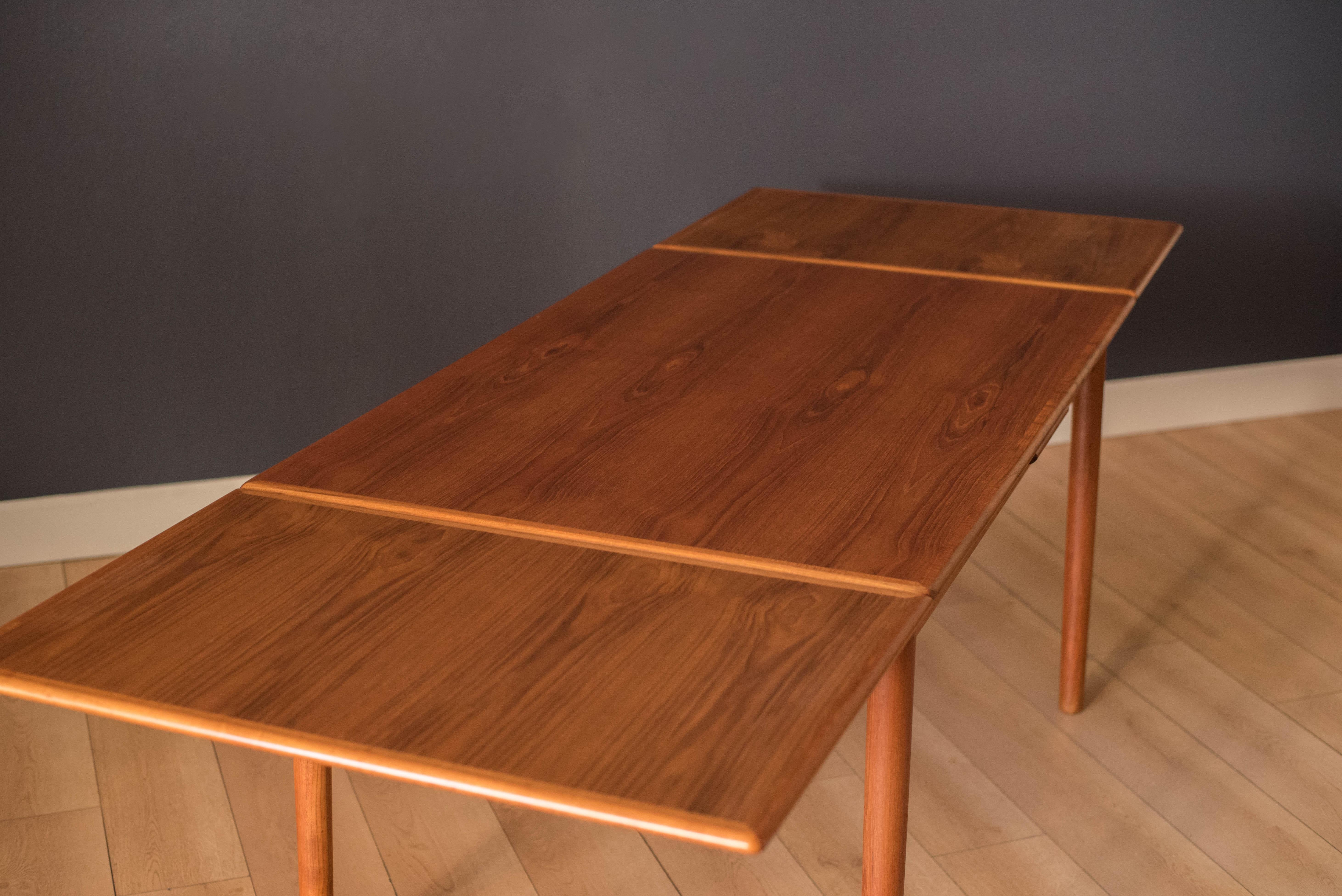 Vintage Danish Expandable Teak Dining Table 1