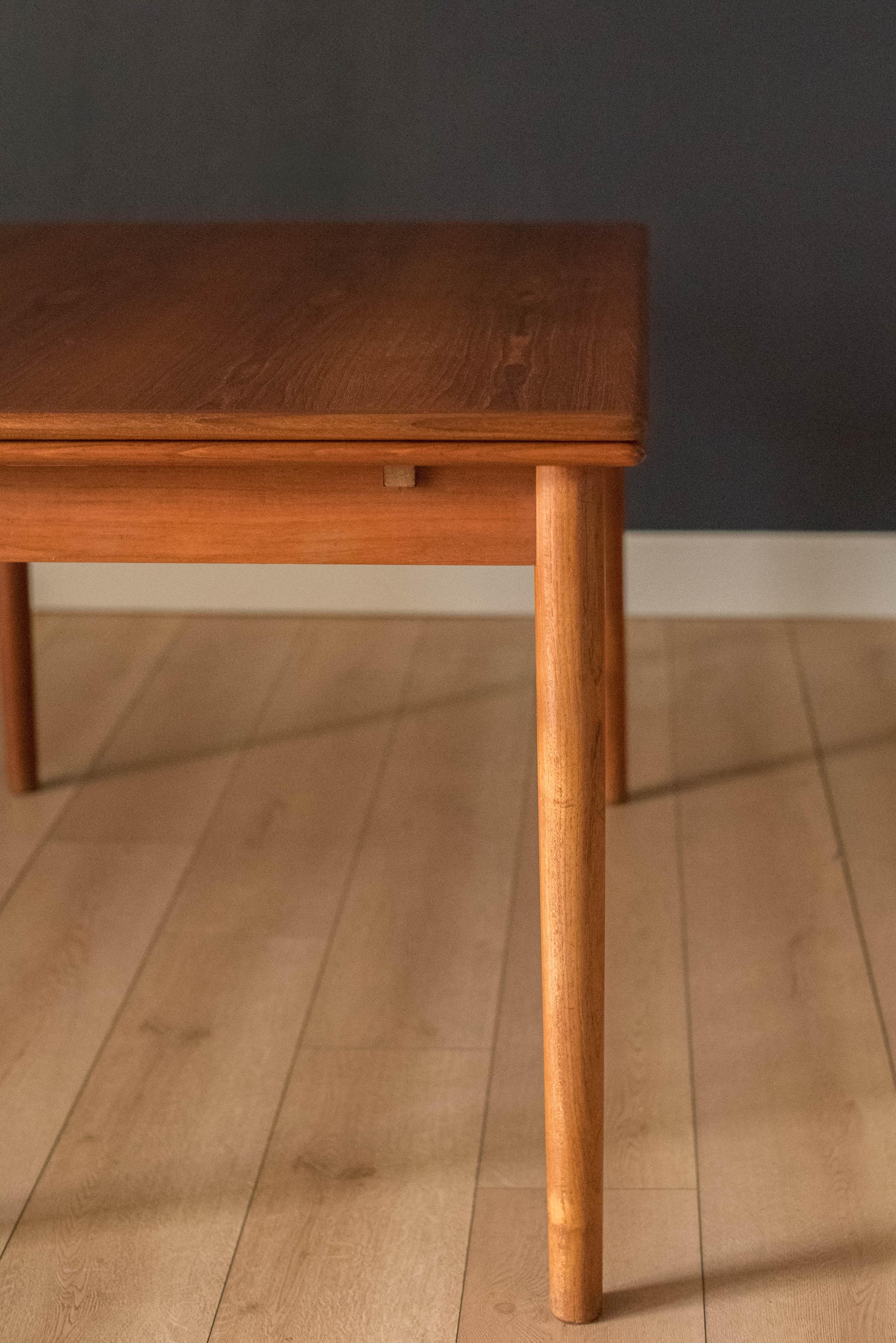 Vintage Danish Expandable Teak Dining Table 3