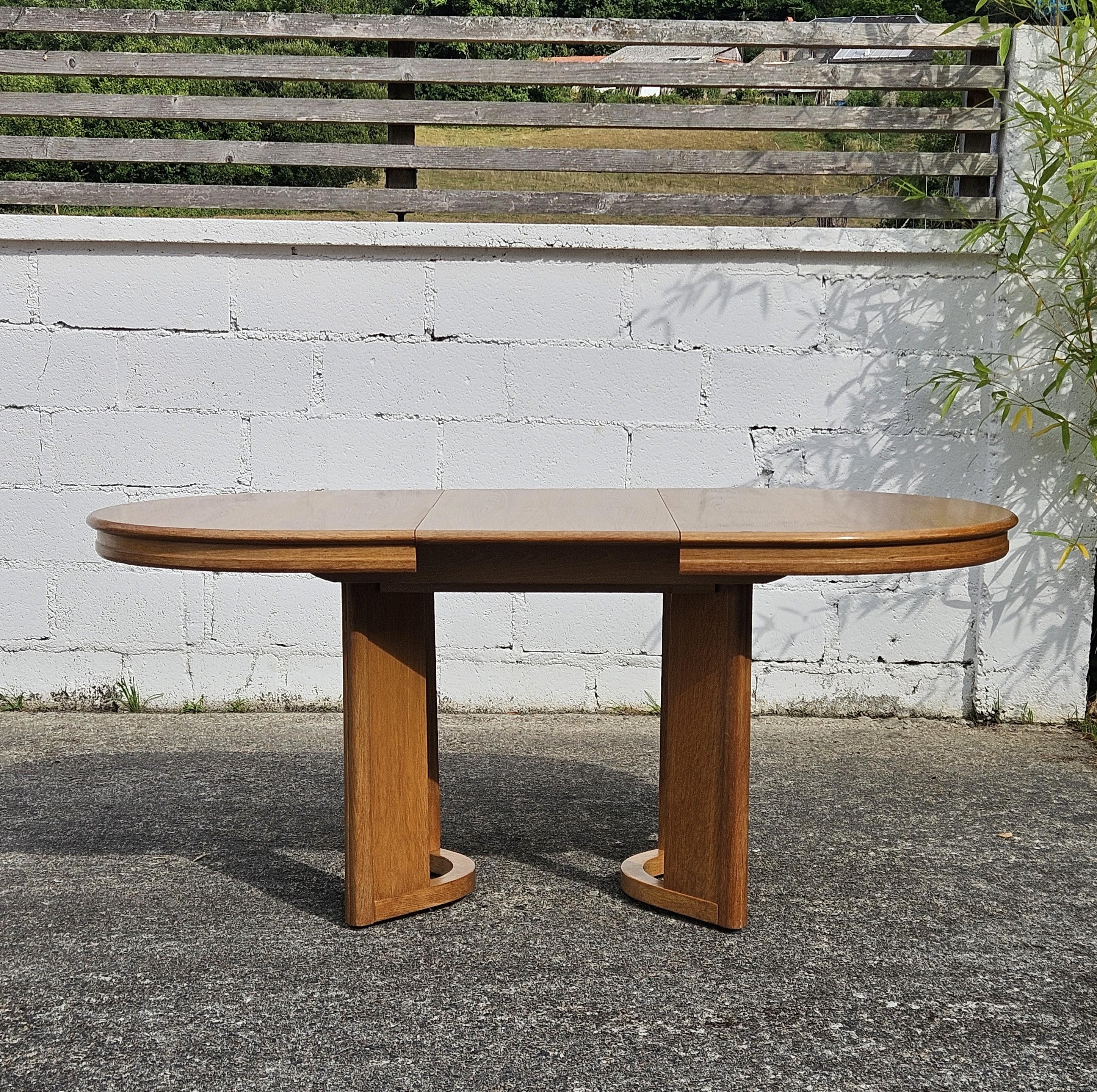 Scandinavian Modern Vintage Danish extendable Dining Table-Postmodern Dining Table - 80s For Sale