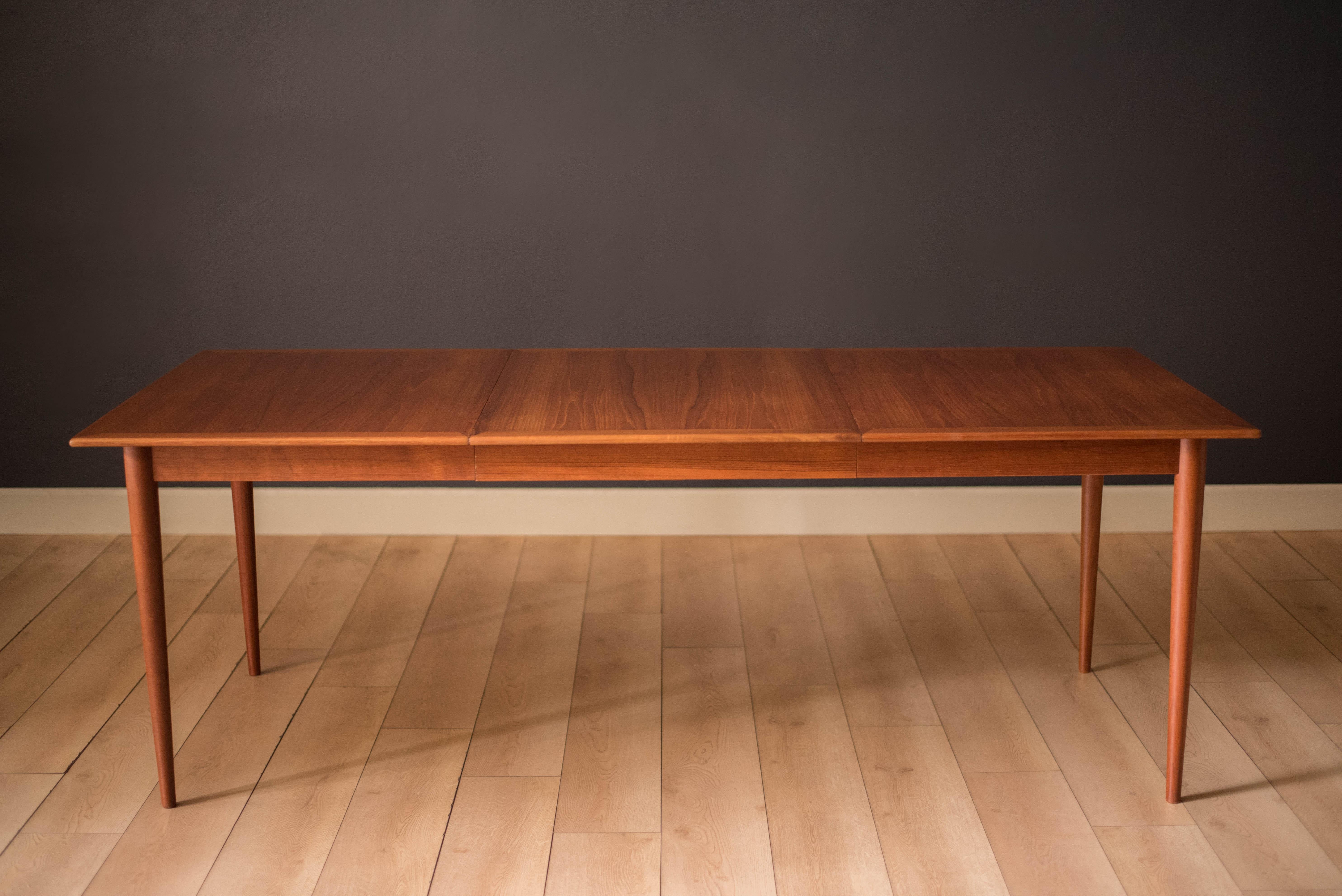 Vintage Danish Extendable Teak Dining Table by Grete Jalk In Good Condition In San Jose, CA
