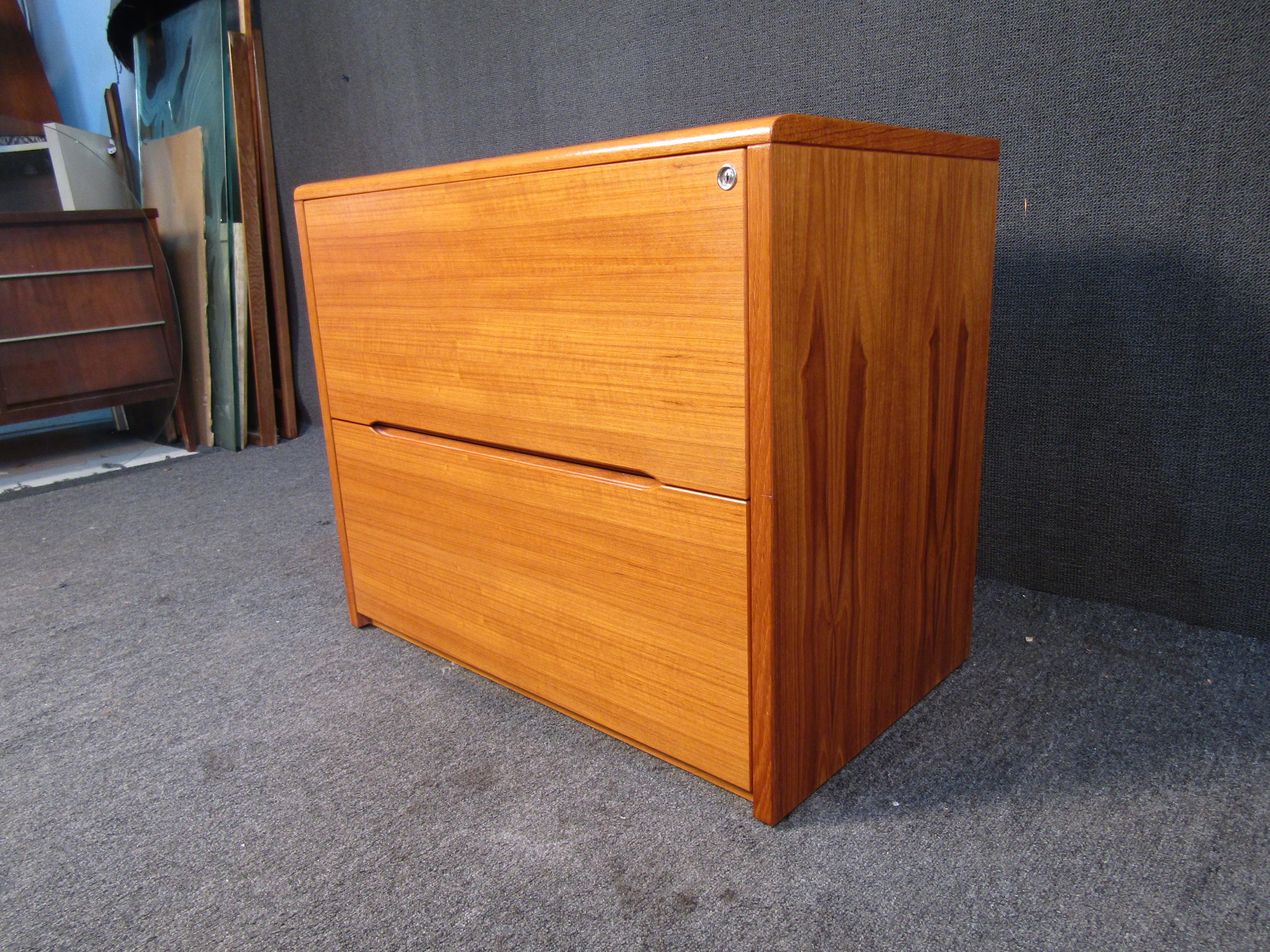 Mid-Century Modern Vintage Danish Filing Cabinet