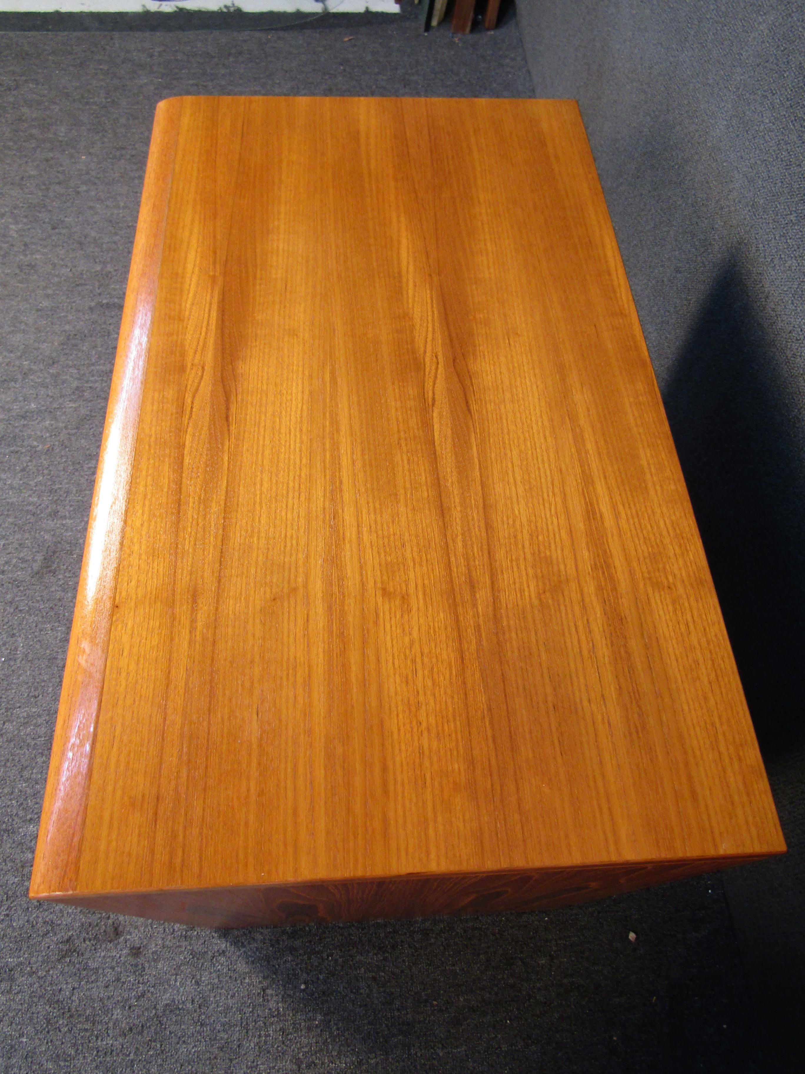 Wood Vintage Danish Filing Cabinet
