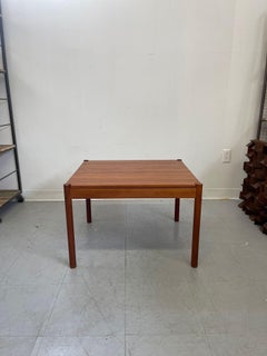 Vintage Danish Flip Top Coffee Table With Circle Accents.