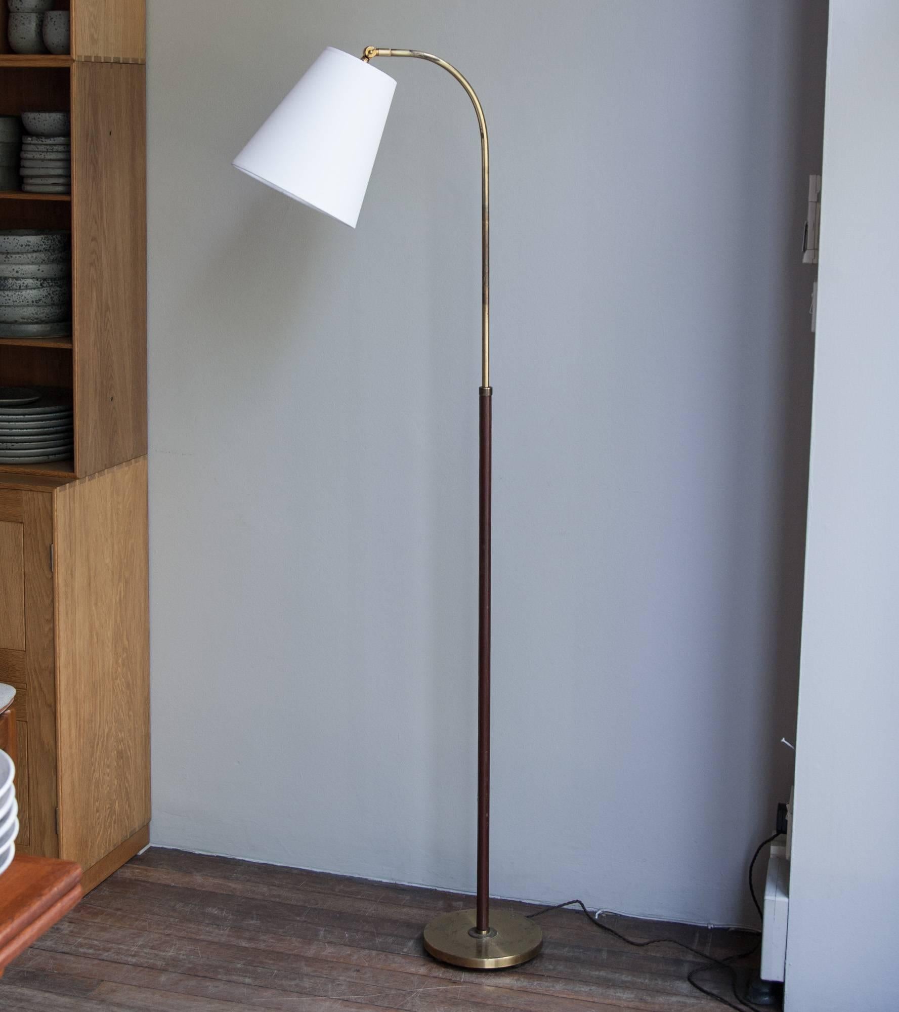 Brass Vintage Danish Floor Light #3