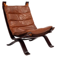 Vintage Danish Focus Leather Chair from Bramin, 1970s