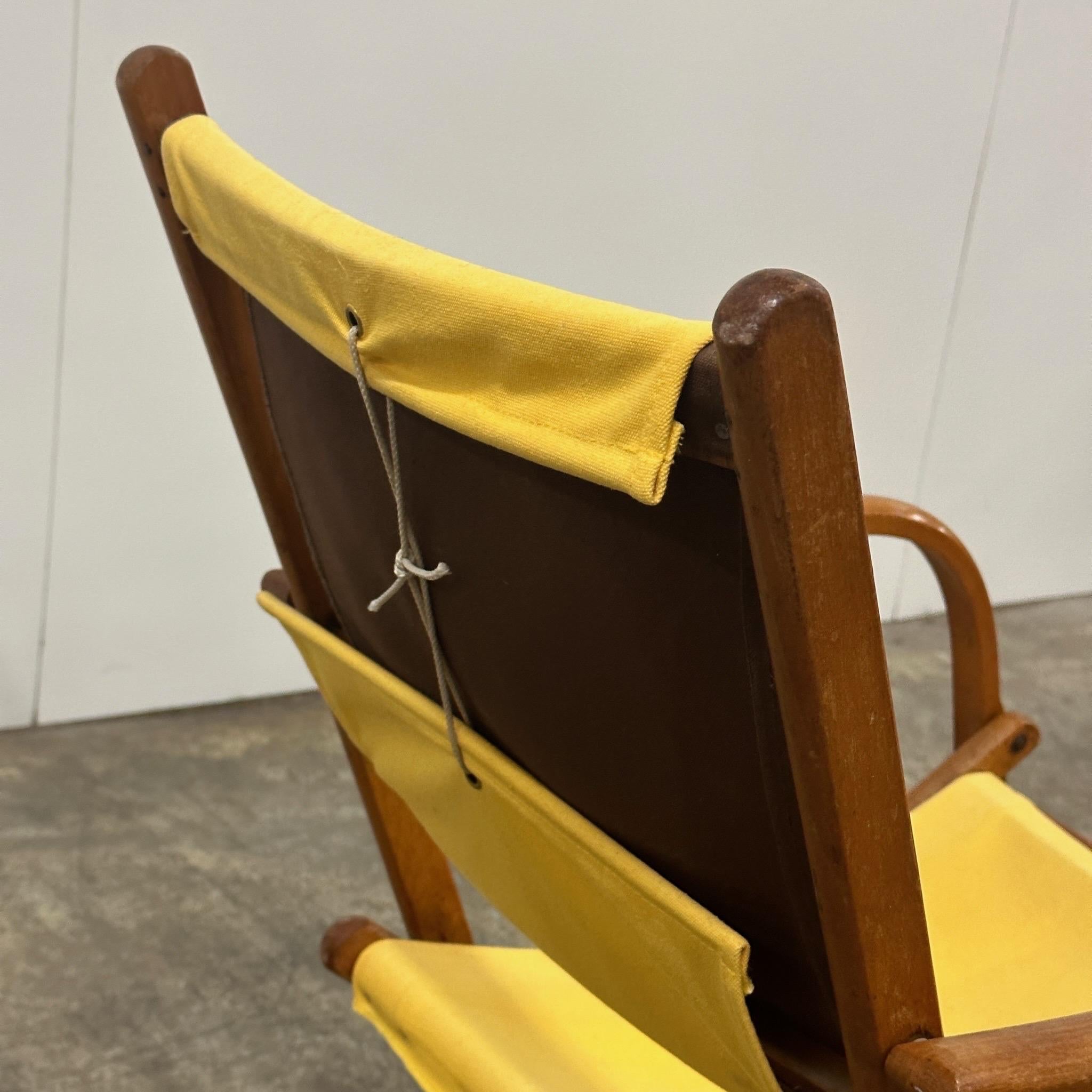 Dänischer klappbarer Vintage-Stuhl von Torck (Leinwand)