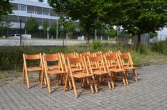Vintage Danish Folding Chair Scandinavian Pine 1 / 20 Rainer Daumiller Style
