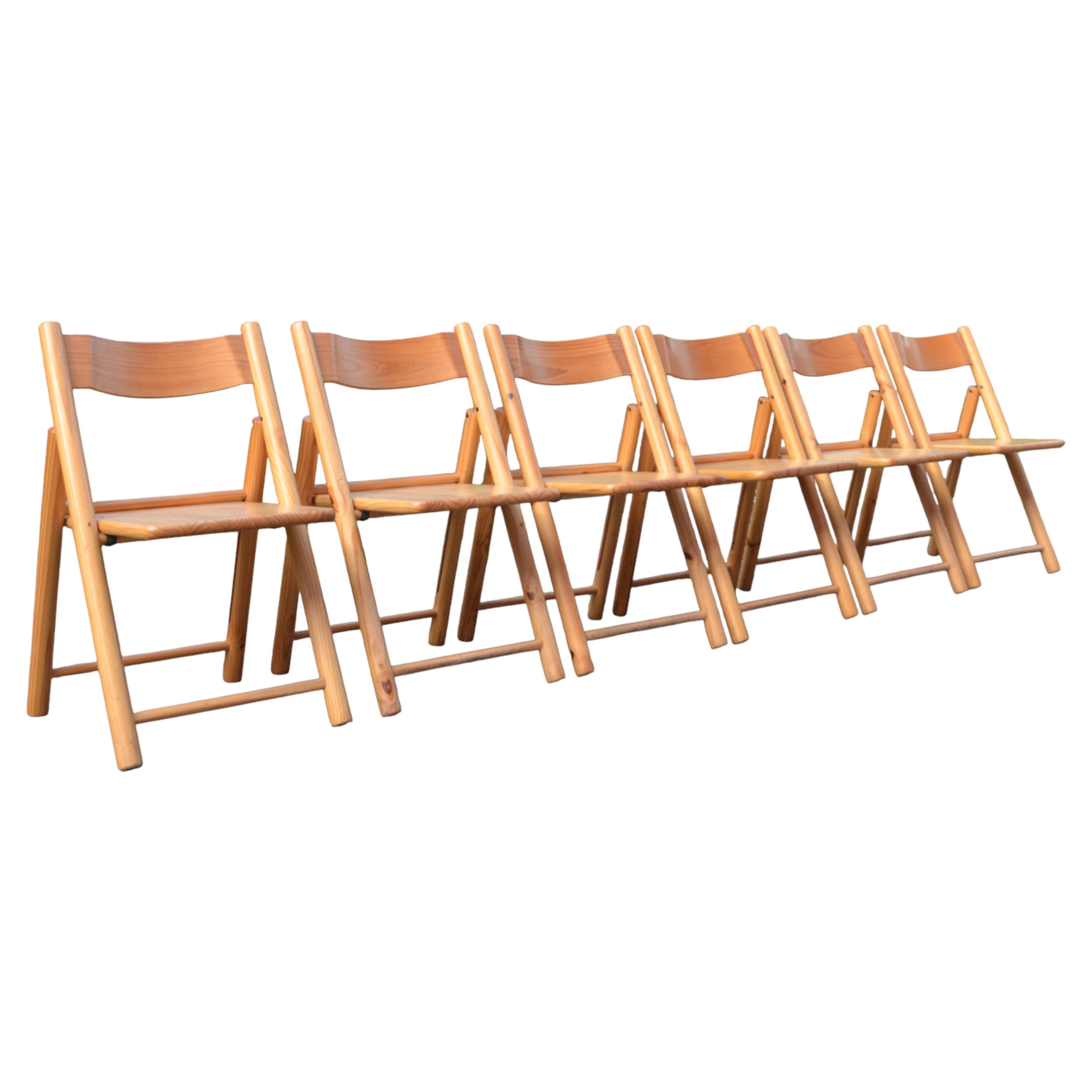 Vintage Danish Folding Chair Scandinavian Pine 1 / 20 Rainer Daumiller Style