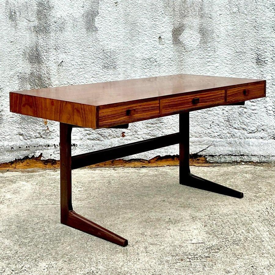 Vintage Danish Georg Petersens Cantilevered Rosewood Desk For Sale 5