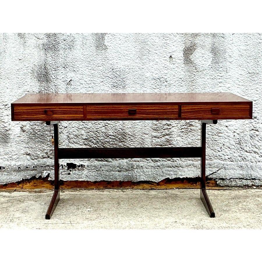 Vintage Danish Georg Petersens Cantilevered Rosewood Desk For Sale 1