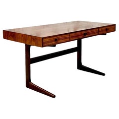 Vintage Danish Georg Petersens Cantilevered Rosewood Desk