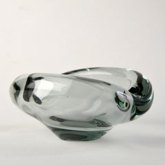 Vintage danish glass ashtrays, design Per Lutken for Holmegaard in the 60'