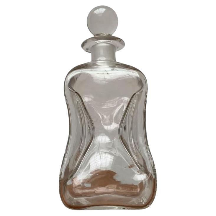 Dänische Kluk-Kluk-Glasflasche aus Holmegaard, Vintage