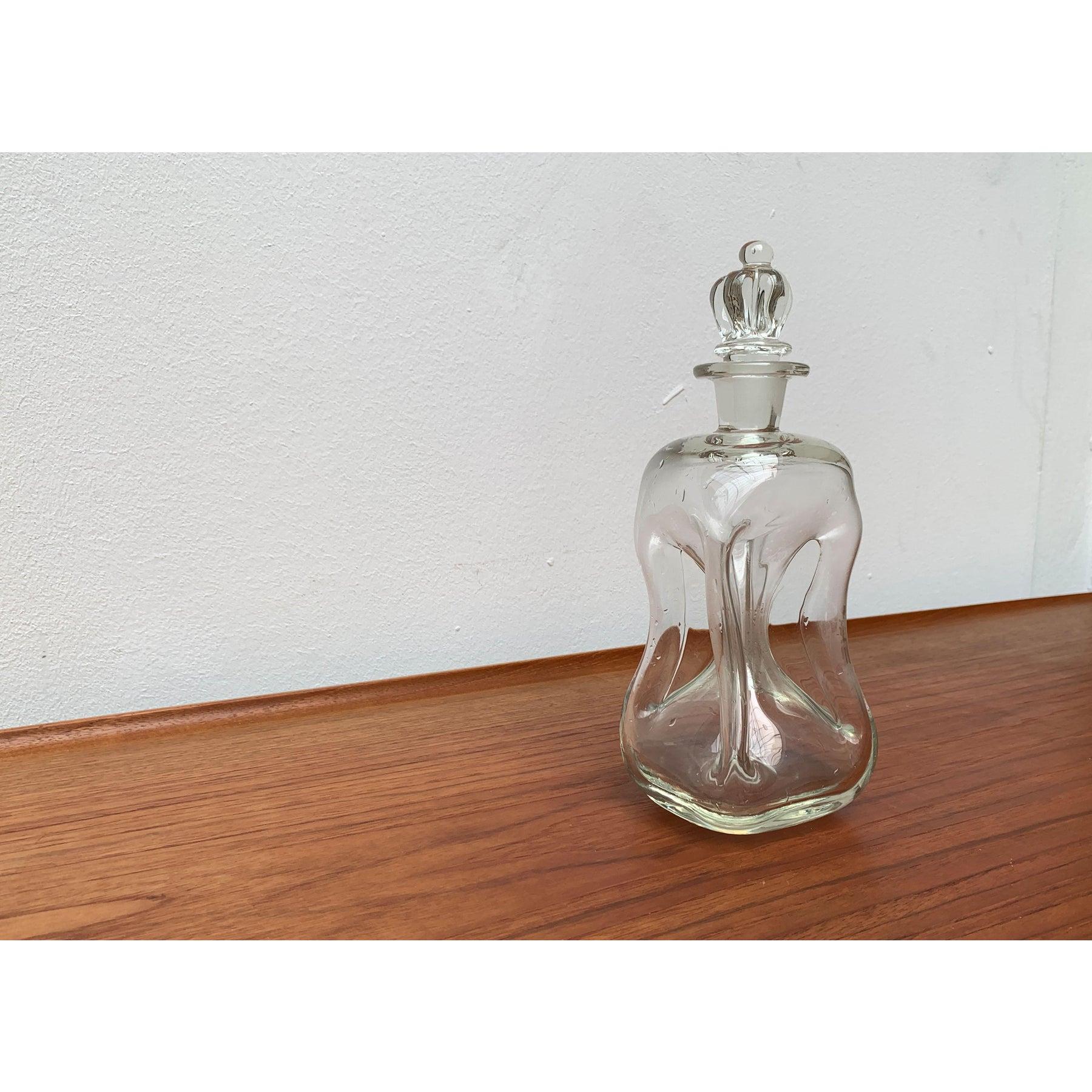 Bouteille Kluk Kluk danoise vintage en verre avec bouchon en verre à couronne, années 1970 en vente 4
