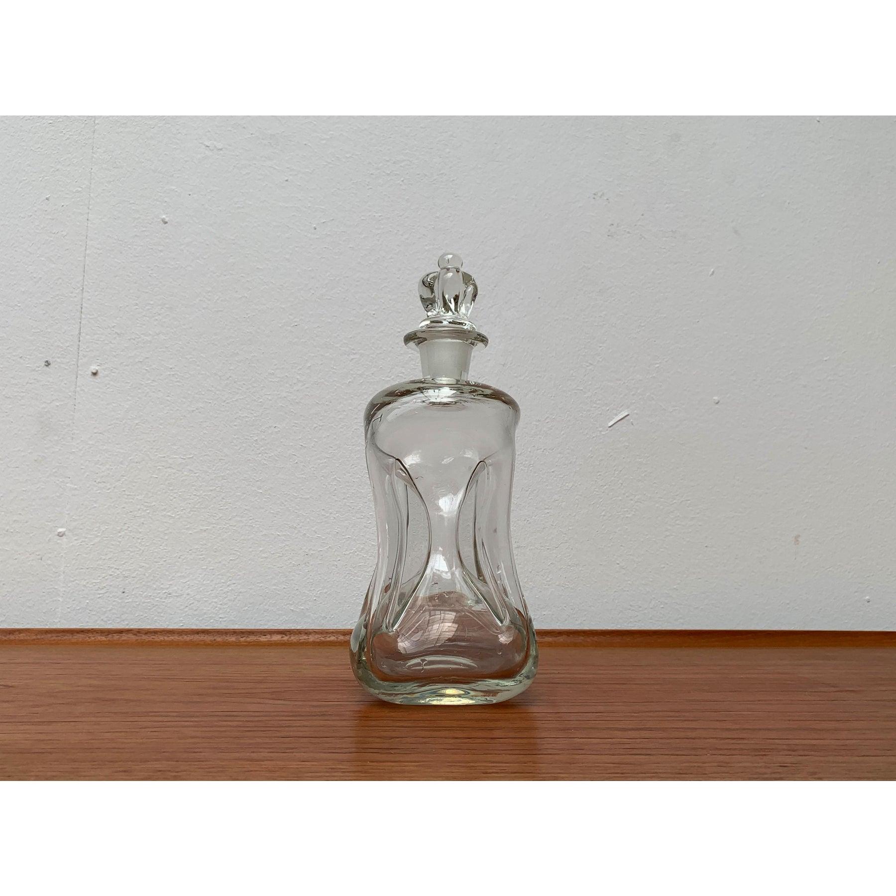 Bouteille Kluk Kluk danoise vintage en verre avec bouchon en verre à couronne, années 1970 en vente 1