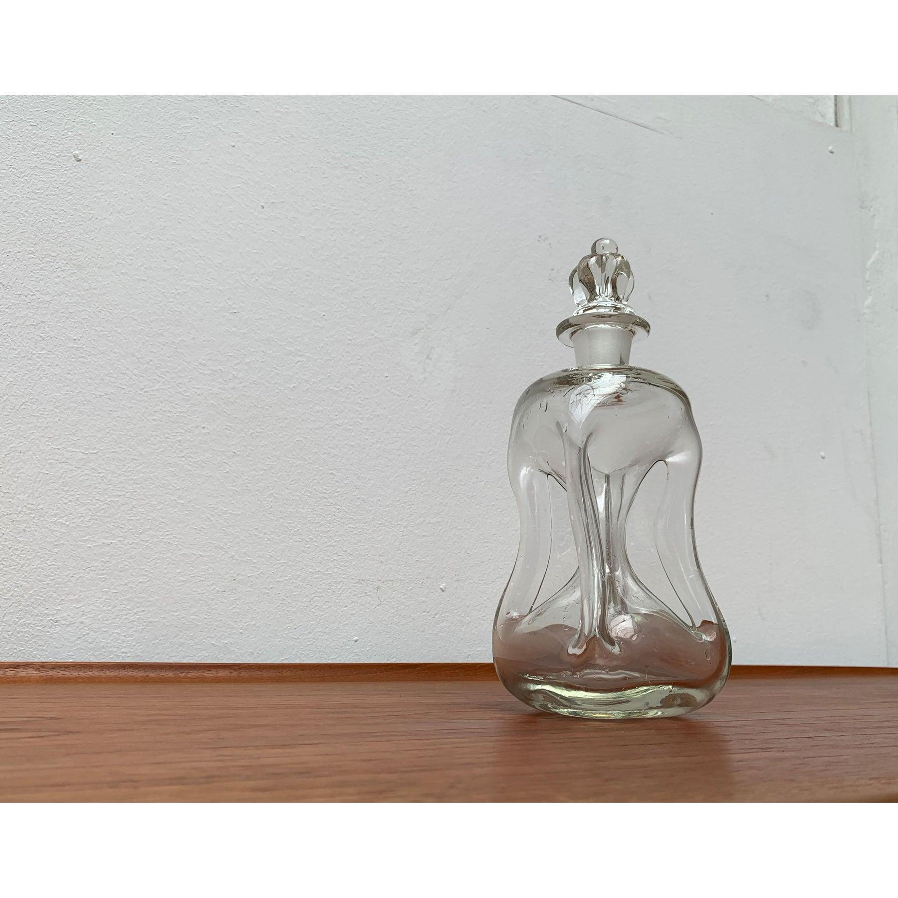 Bouteille Kluk Kluk danoise vintage en verre avec bouchon en verre à couronne, années 1970 en vente 3